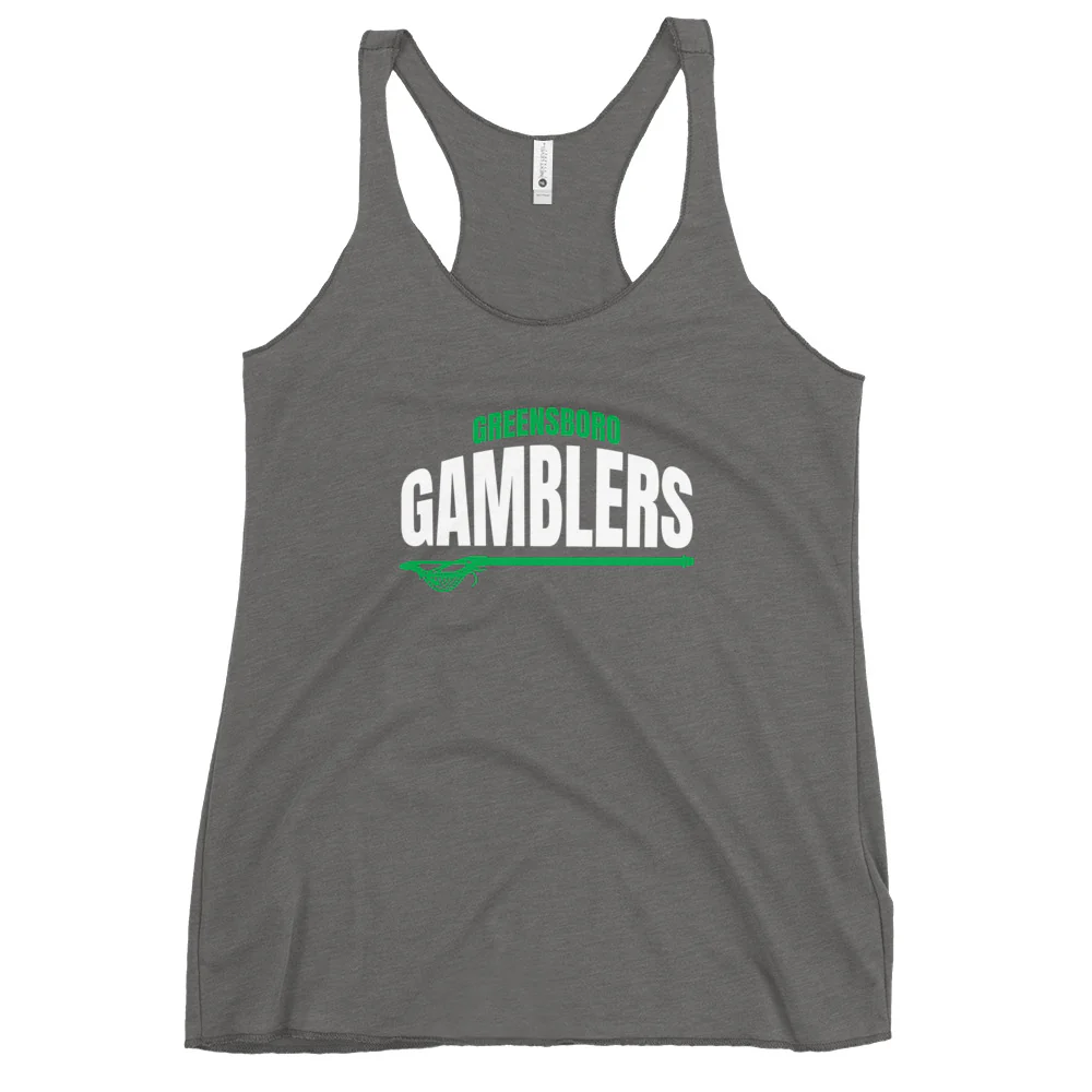 Gamblers Text Women's Racerback Tank - Image 2