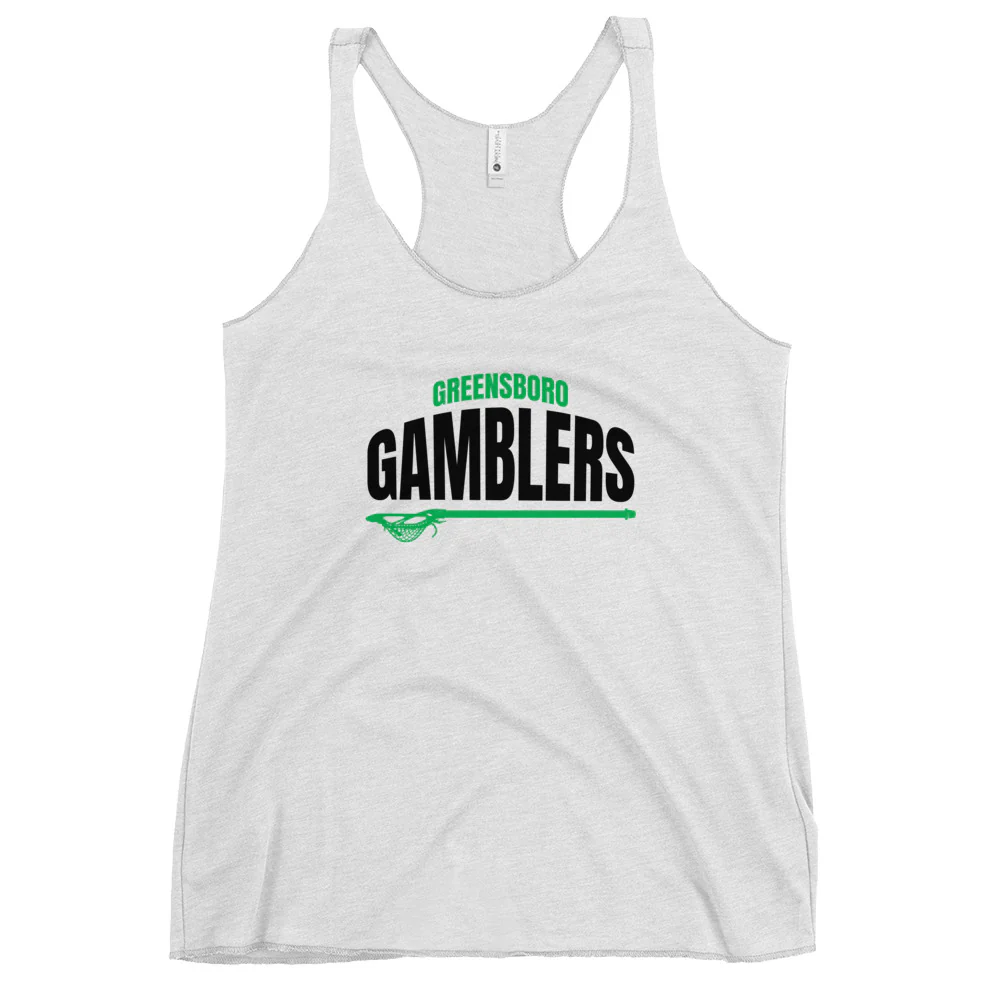 Gamblers Text Women's Racerback Tank - Image 3
