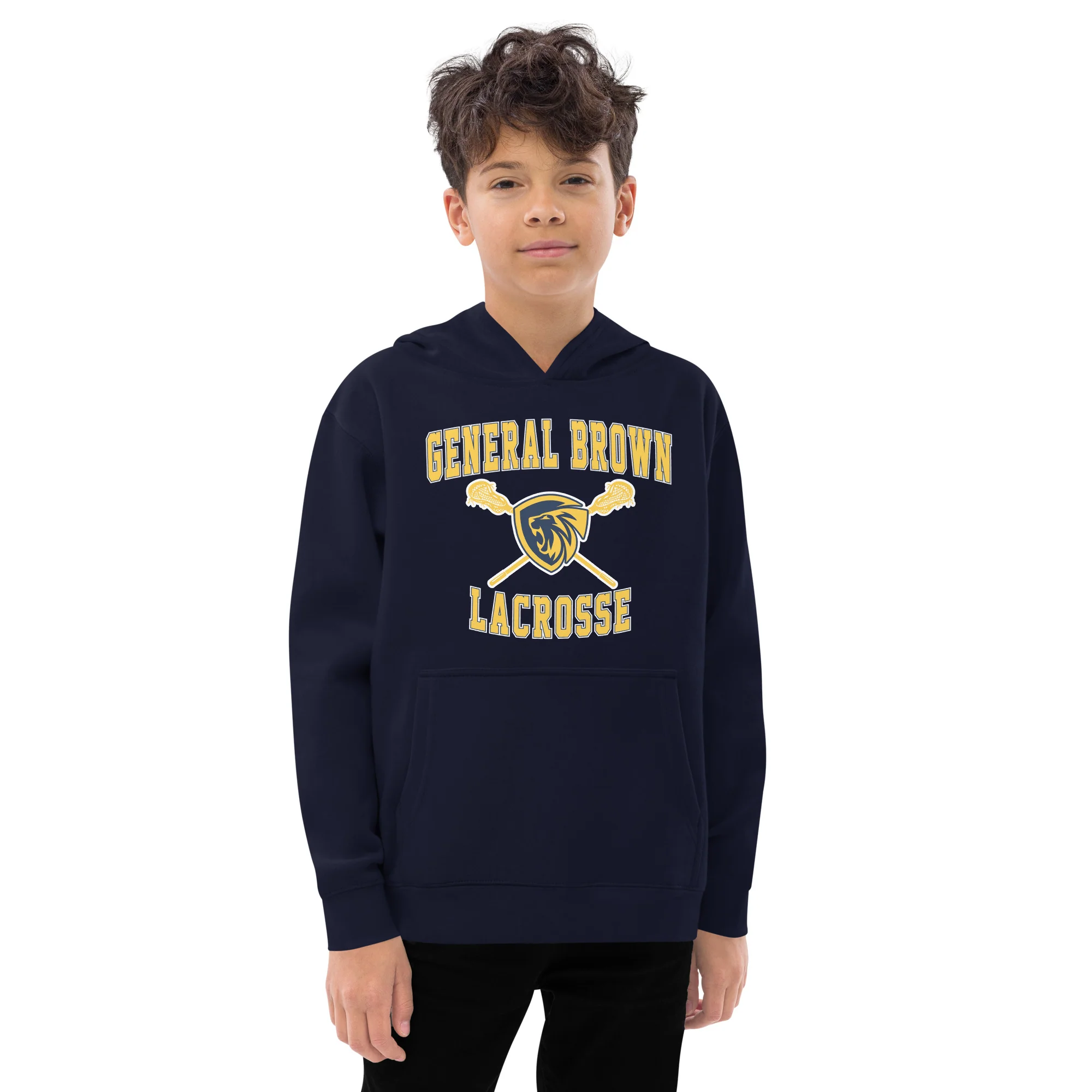 General Brown YOUTH Fleece Hoodie - Image 3