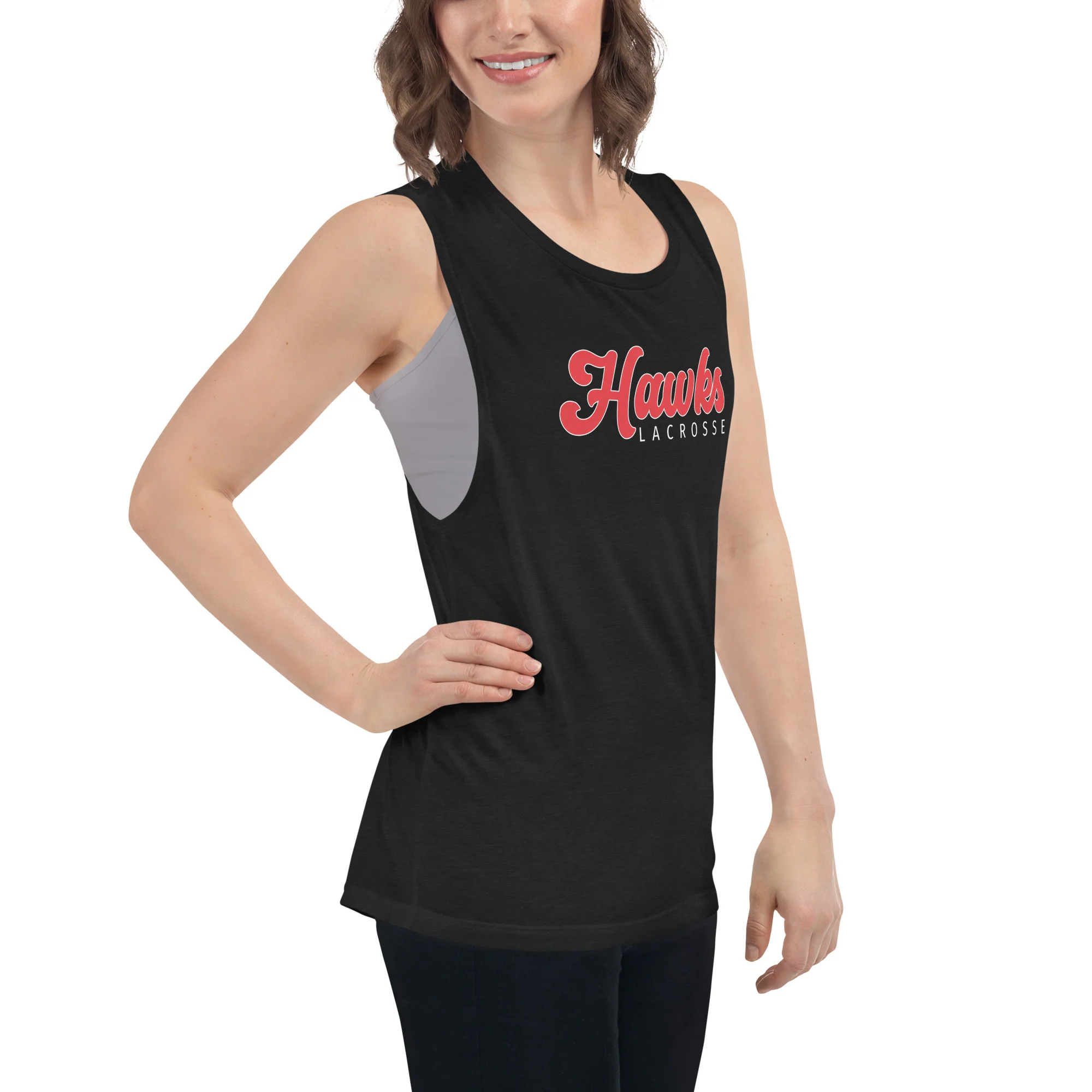 Hawks Ladies’ Muscle Tank - Image 3