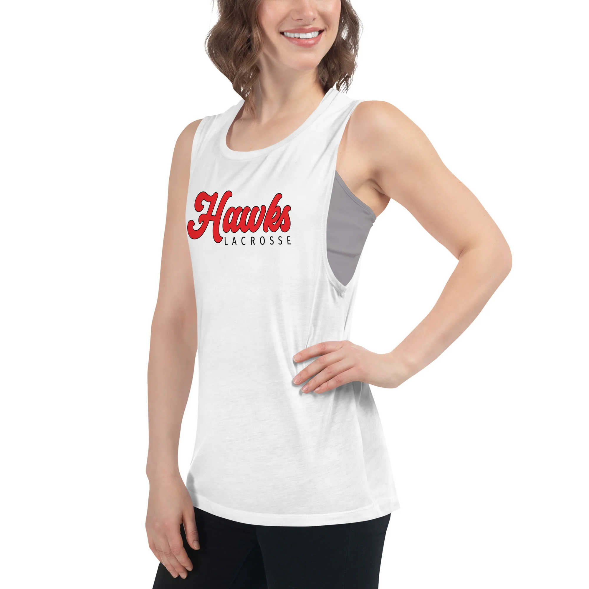 Hawks Ladies’ Muscle Tank - Image 5