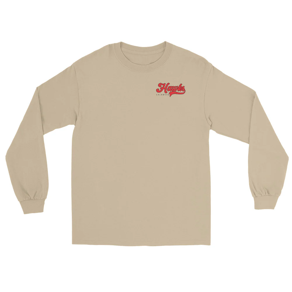 Hawks Men’s Long Sleeve Shirt - Image 3