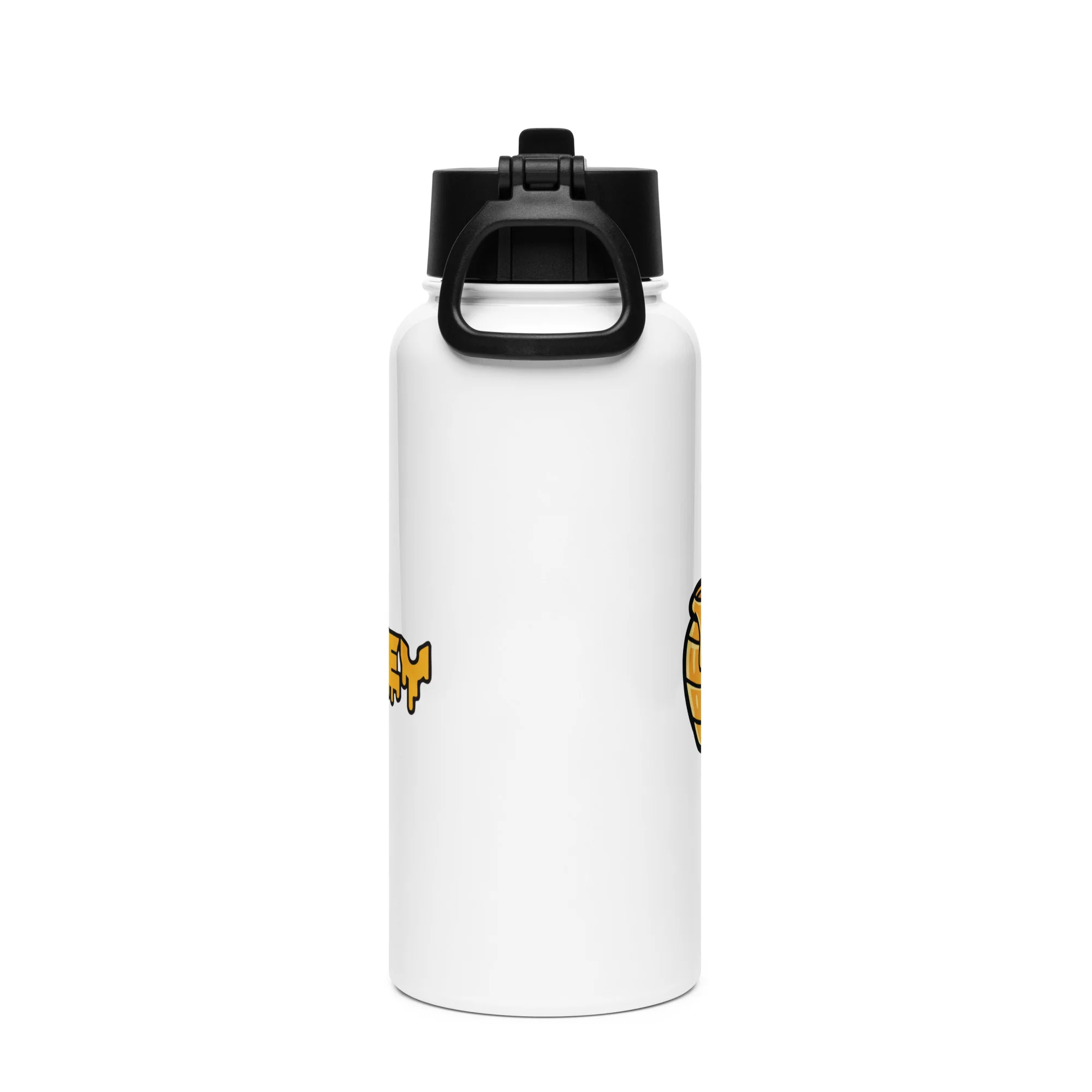 Honey Stainless steel water bottle with a straw lid - Image 3