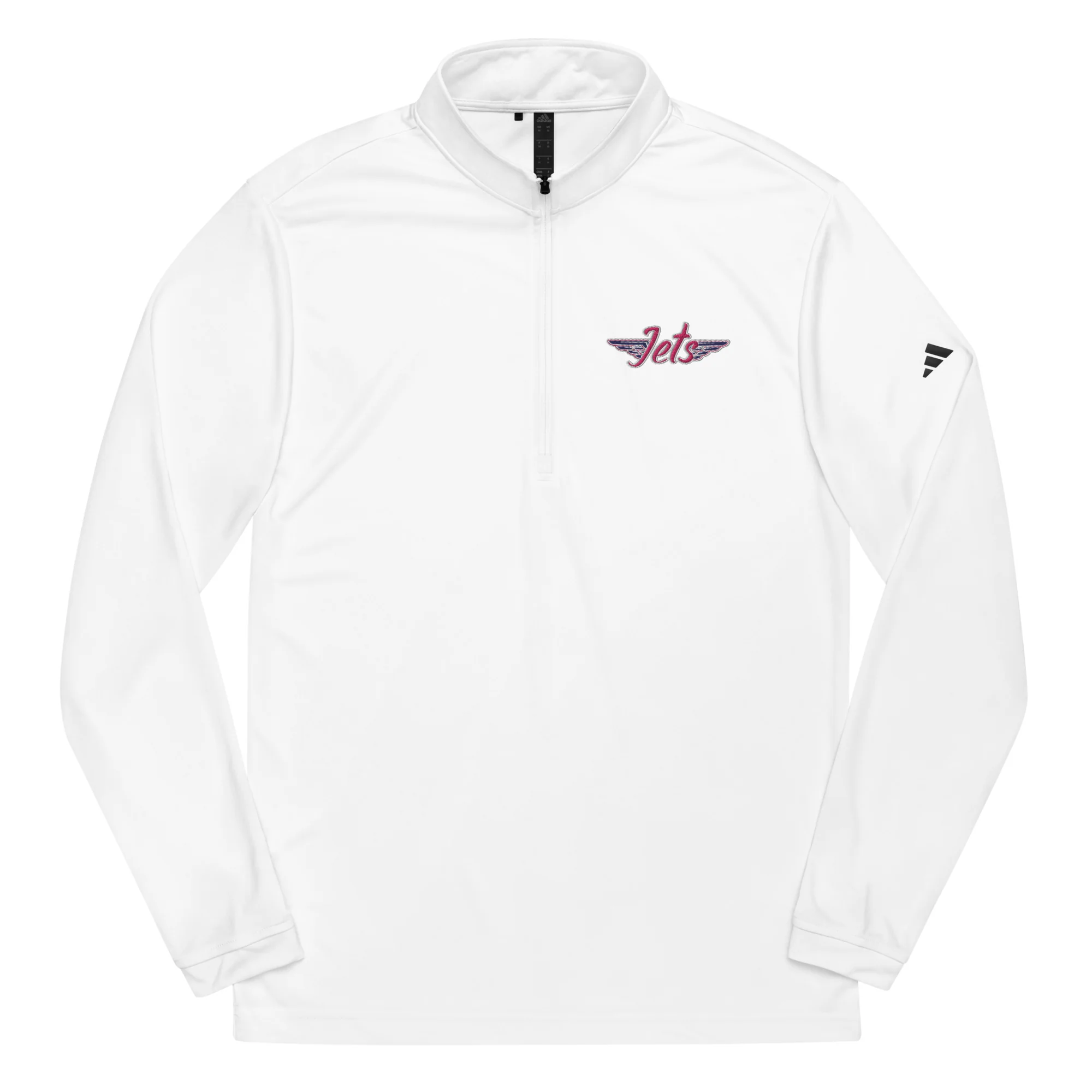 Jets Girls Adidas Quarter zip Pullover - Image 2