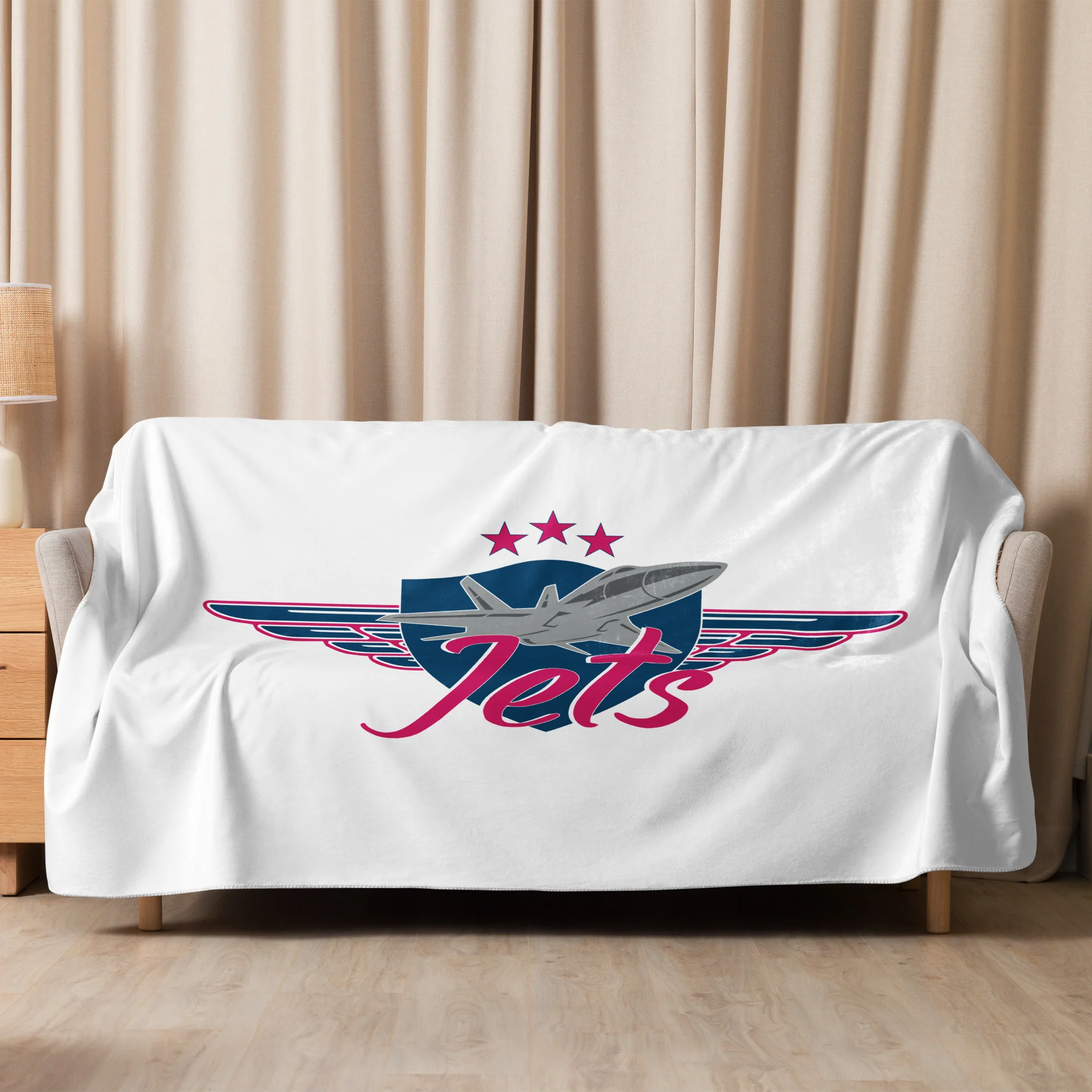 Jets Girls Sherpa Blanket