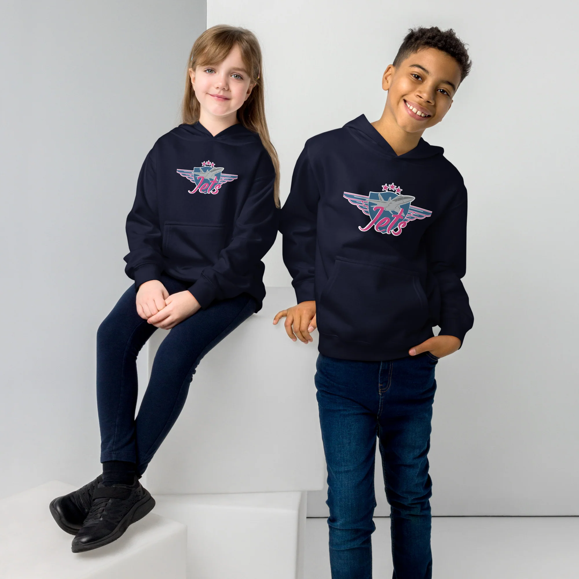 Jets Girls Youth Fleece Hoodie - Image 2