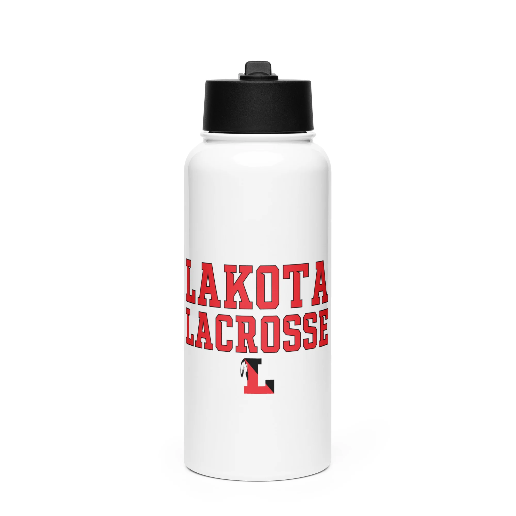 Lakota Stainless steel water bottle with a straw lid