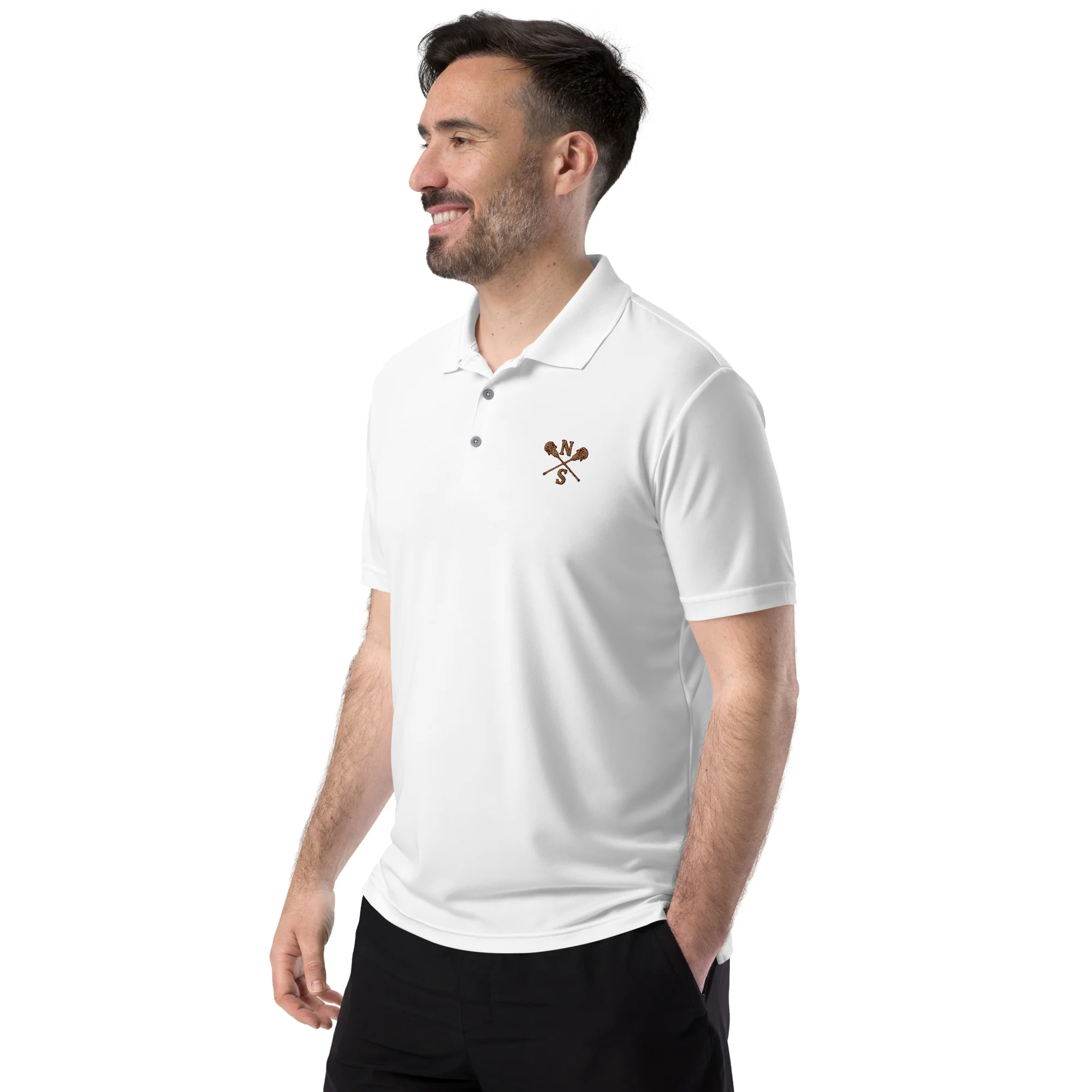 N-S Adidas performance polo shirt (Girls Logo) - Image 4