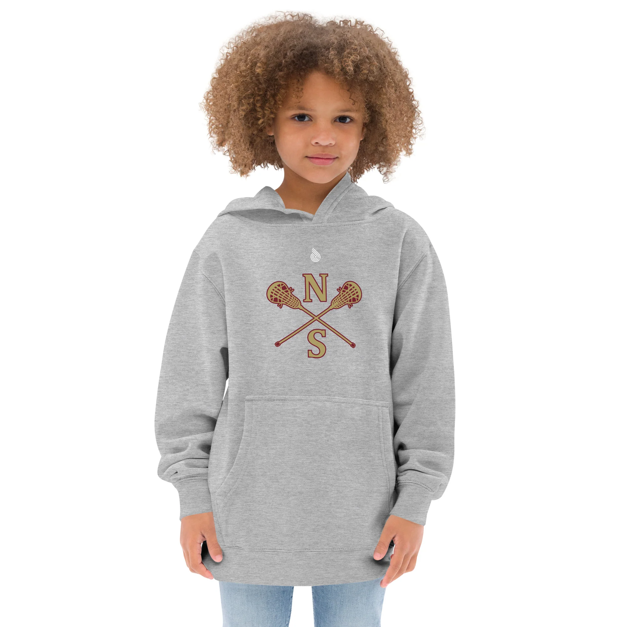 N-S Kids fleece hoodie (Girls Logo) - Image 2