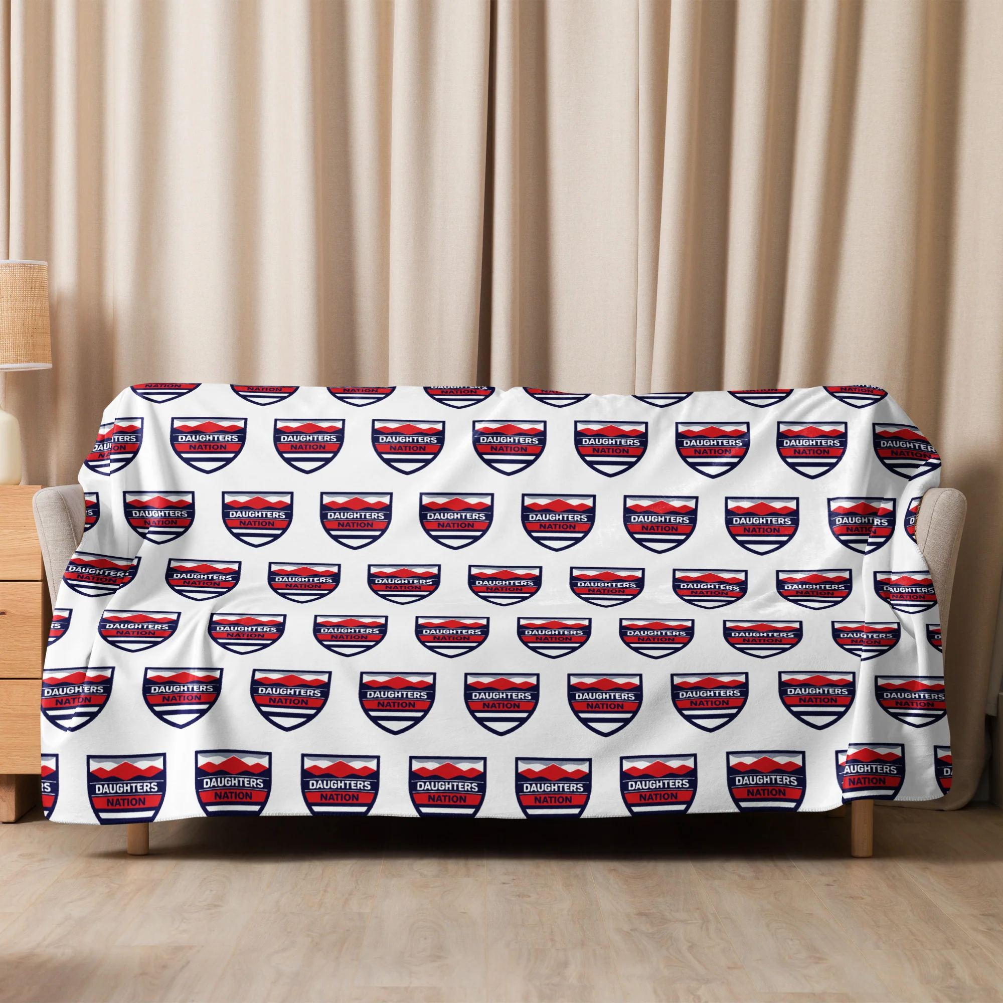 Nation Repeating Sherpa blanket