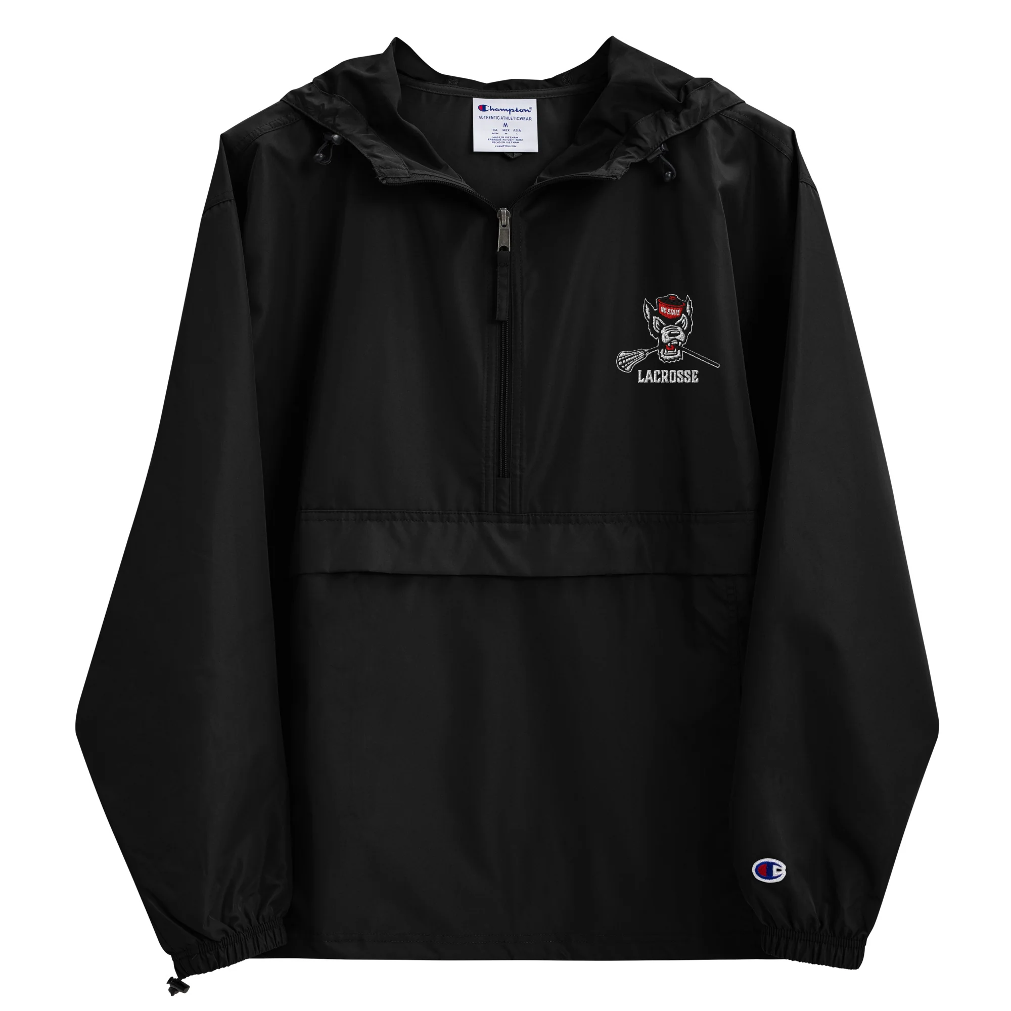 NC State Embroidered Champion Packable Jacket