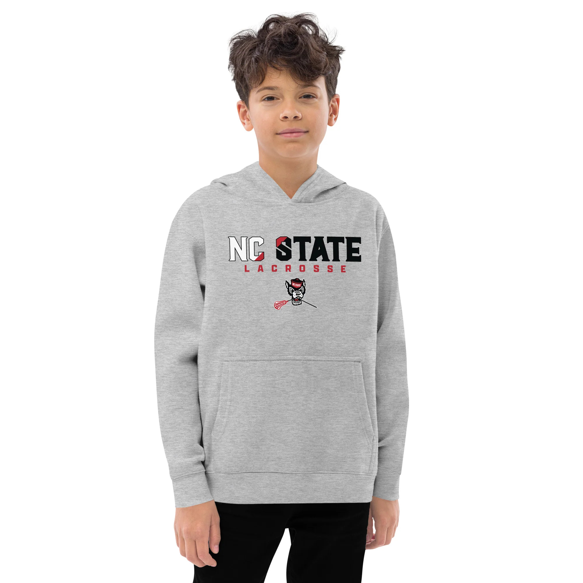 NC State Stacked Youth Fleece Hoodie