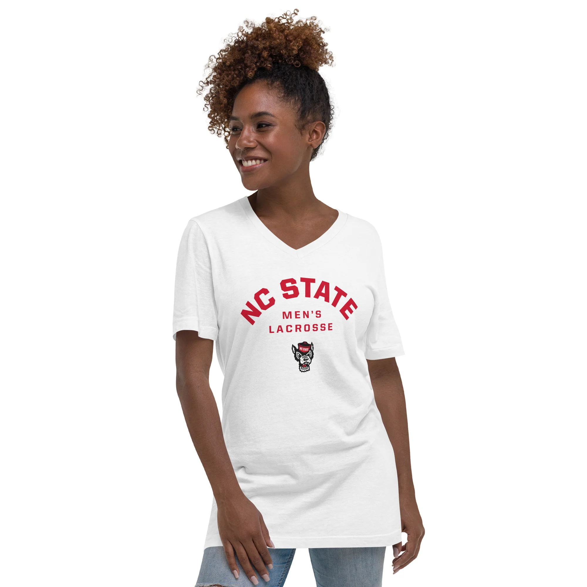 NC State Unisex V-Neck T-Shirt - Image 4