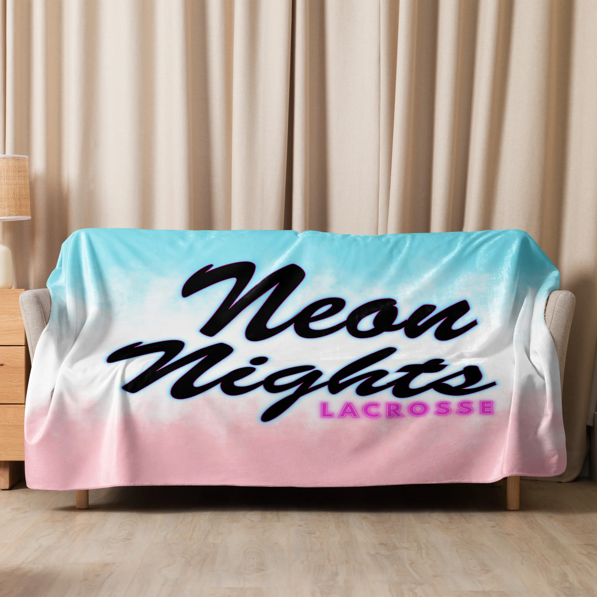 Neon Nights Sherpa blanket