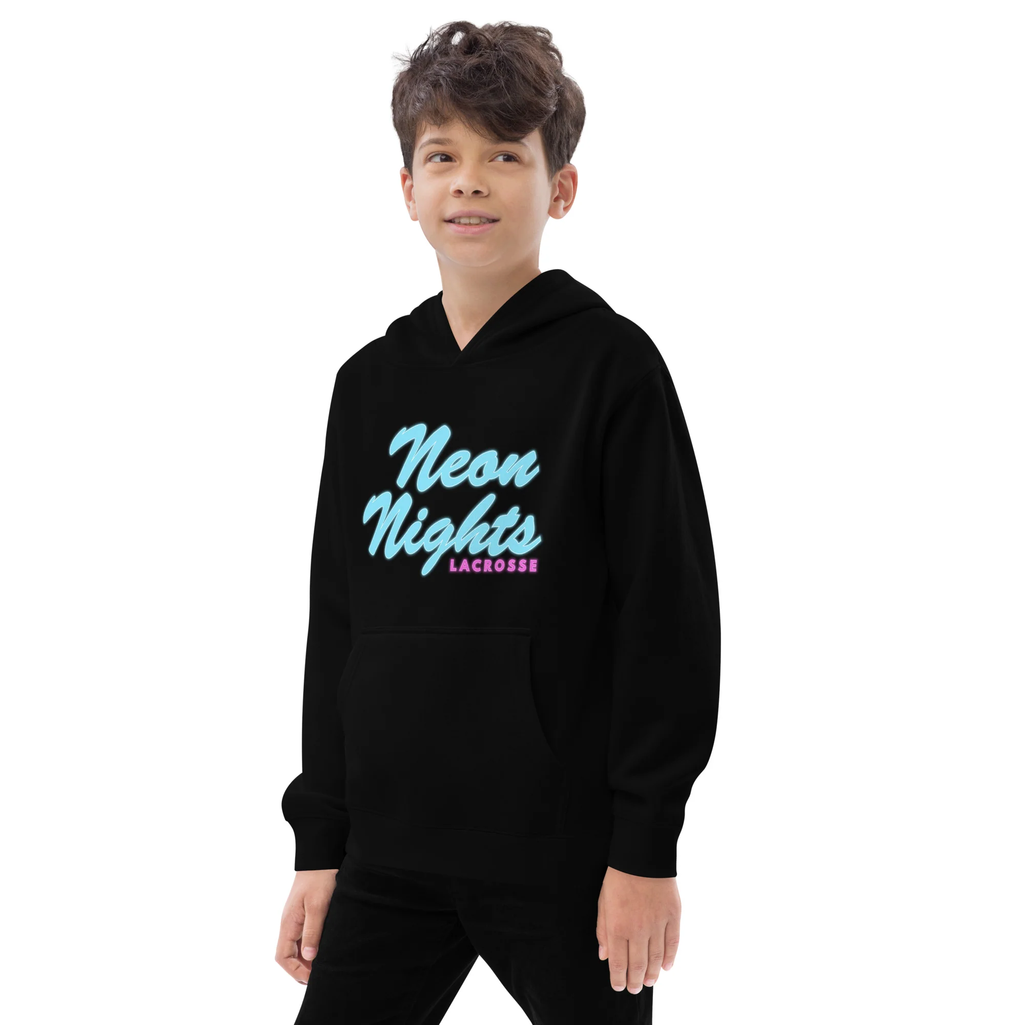 Neon Nights Youth Fleece Hoodie - Image 3