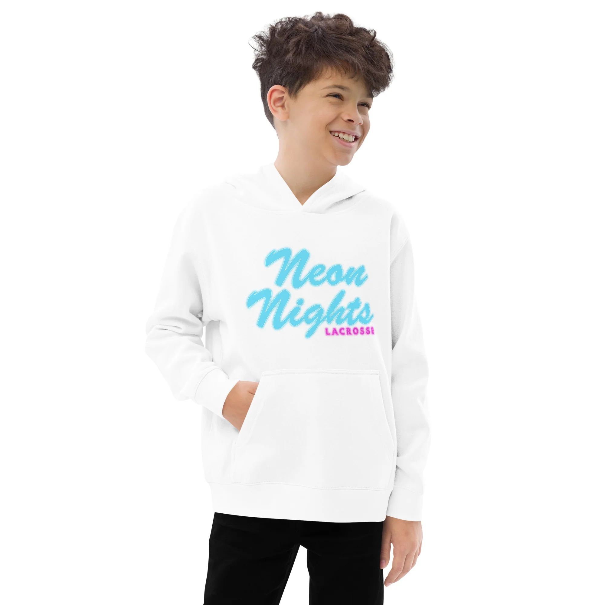 Neon Nights Youth Fleece Hoodie - Image 5