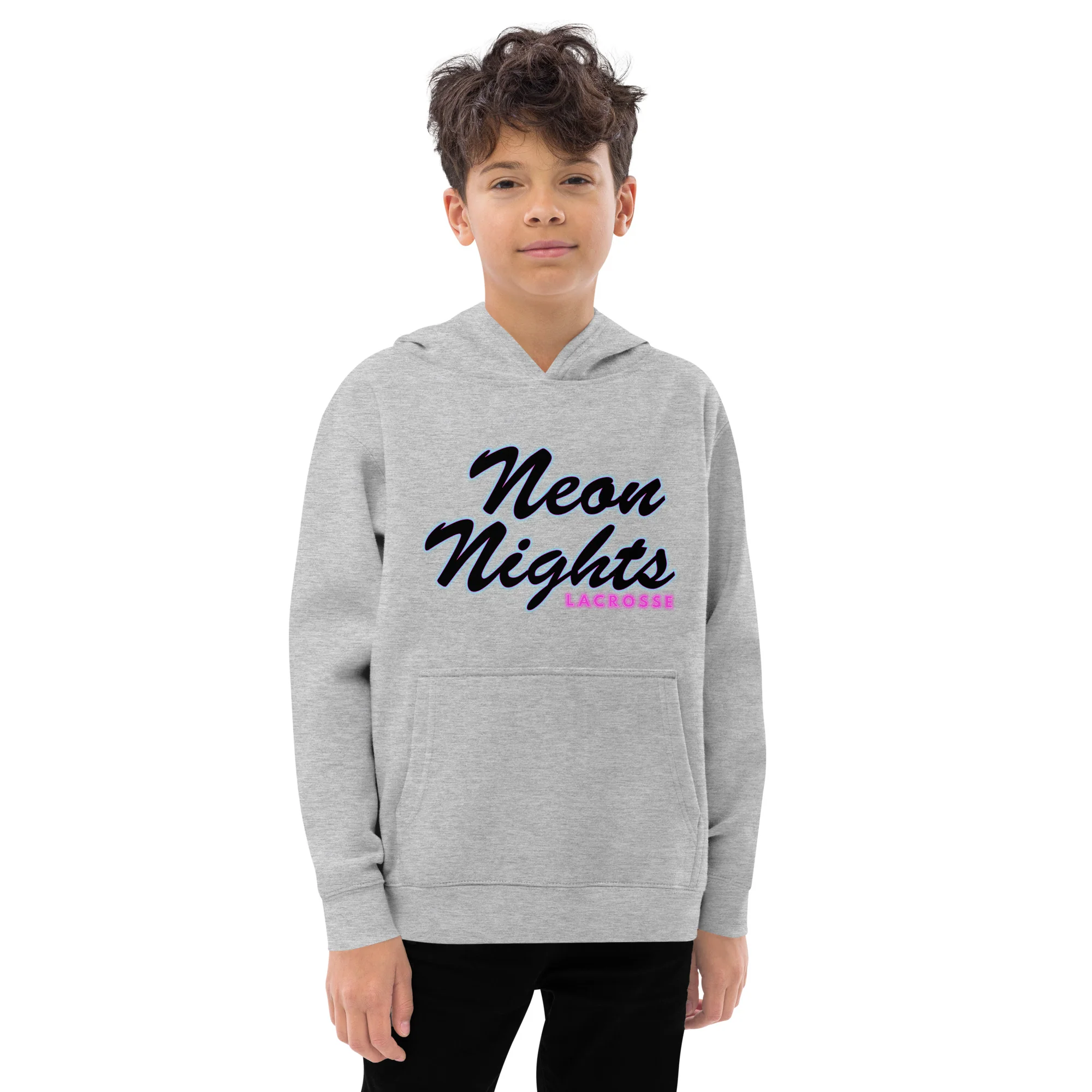 Neon Nights Youth Fleece Hoodie - Image 7