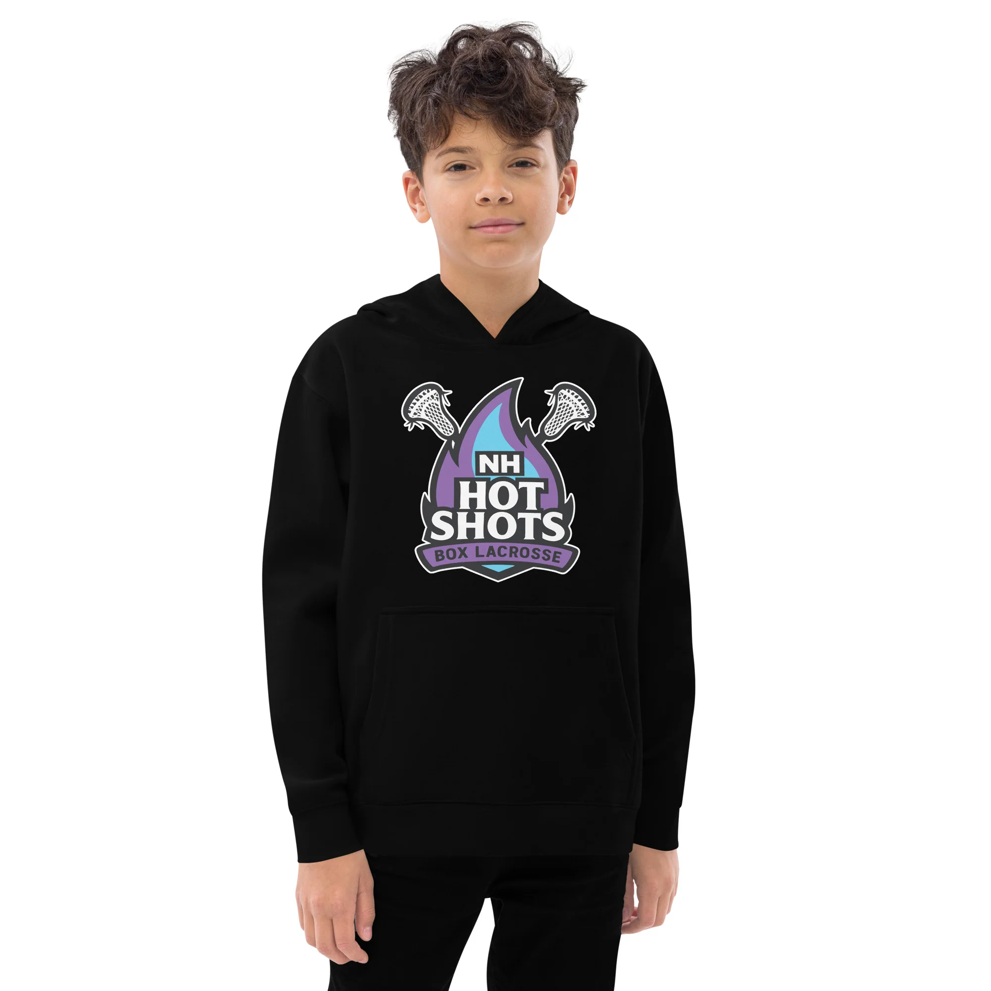 NH Hot Shots Box Youth Fleece Hoodie - Image 4