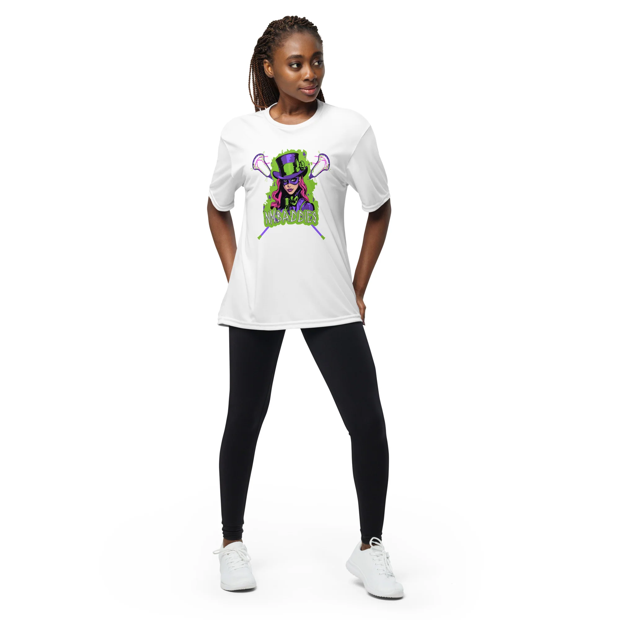 NM Baddies Unisex performance t-shirt - Image 4