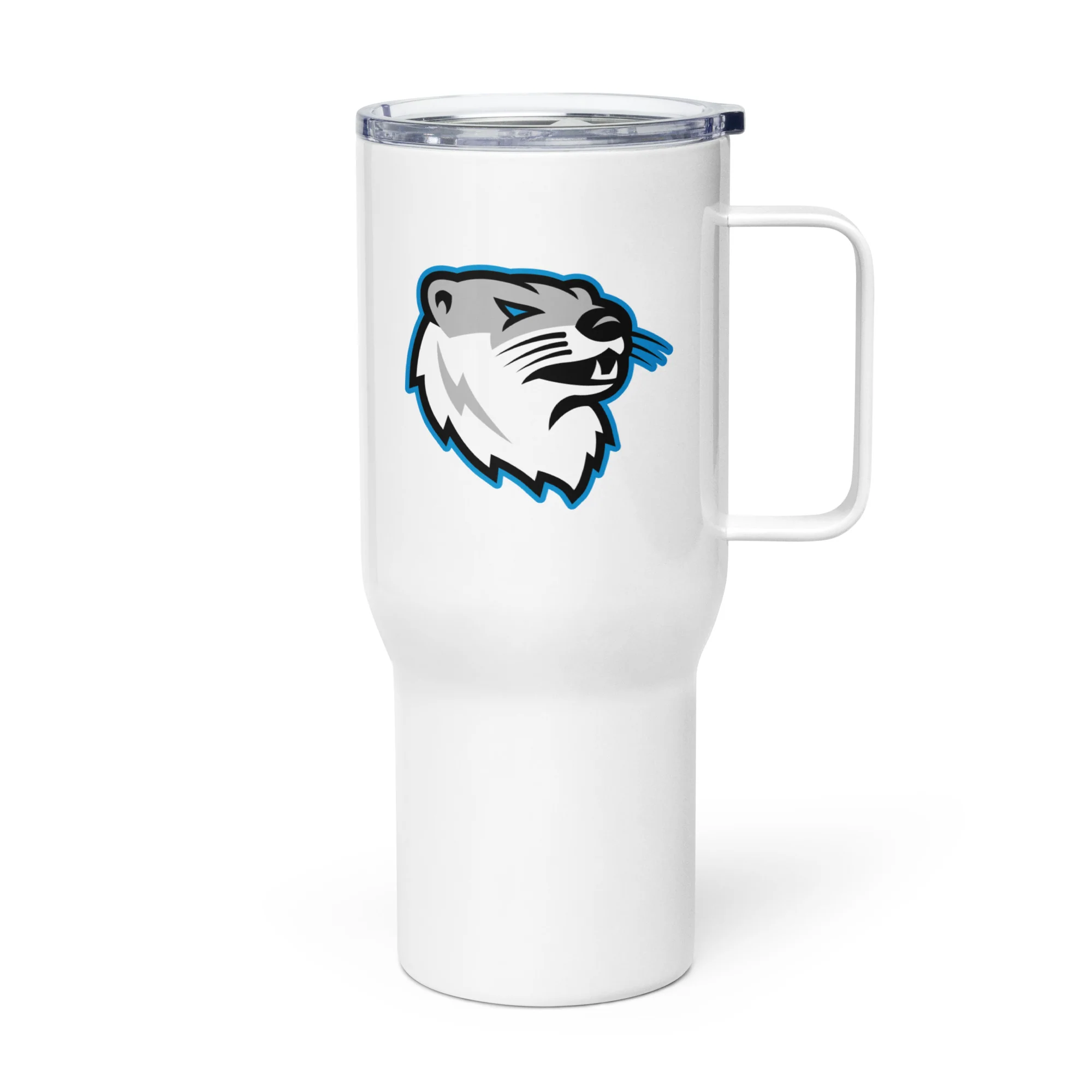 Otters Travel mug with a handle - Image 3