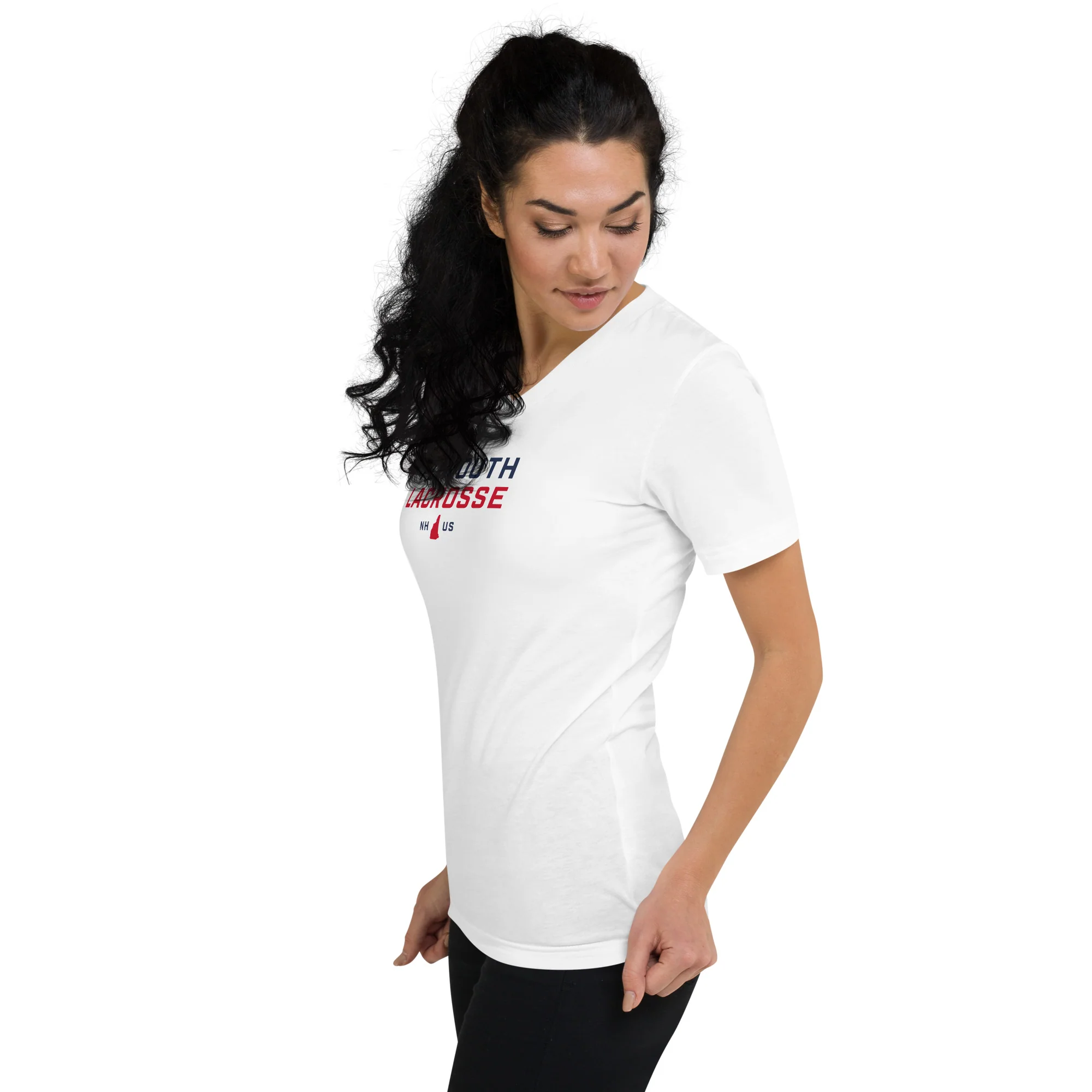 Plymouth Unisex V-Neck T-Shirt - Image 2