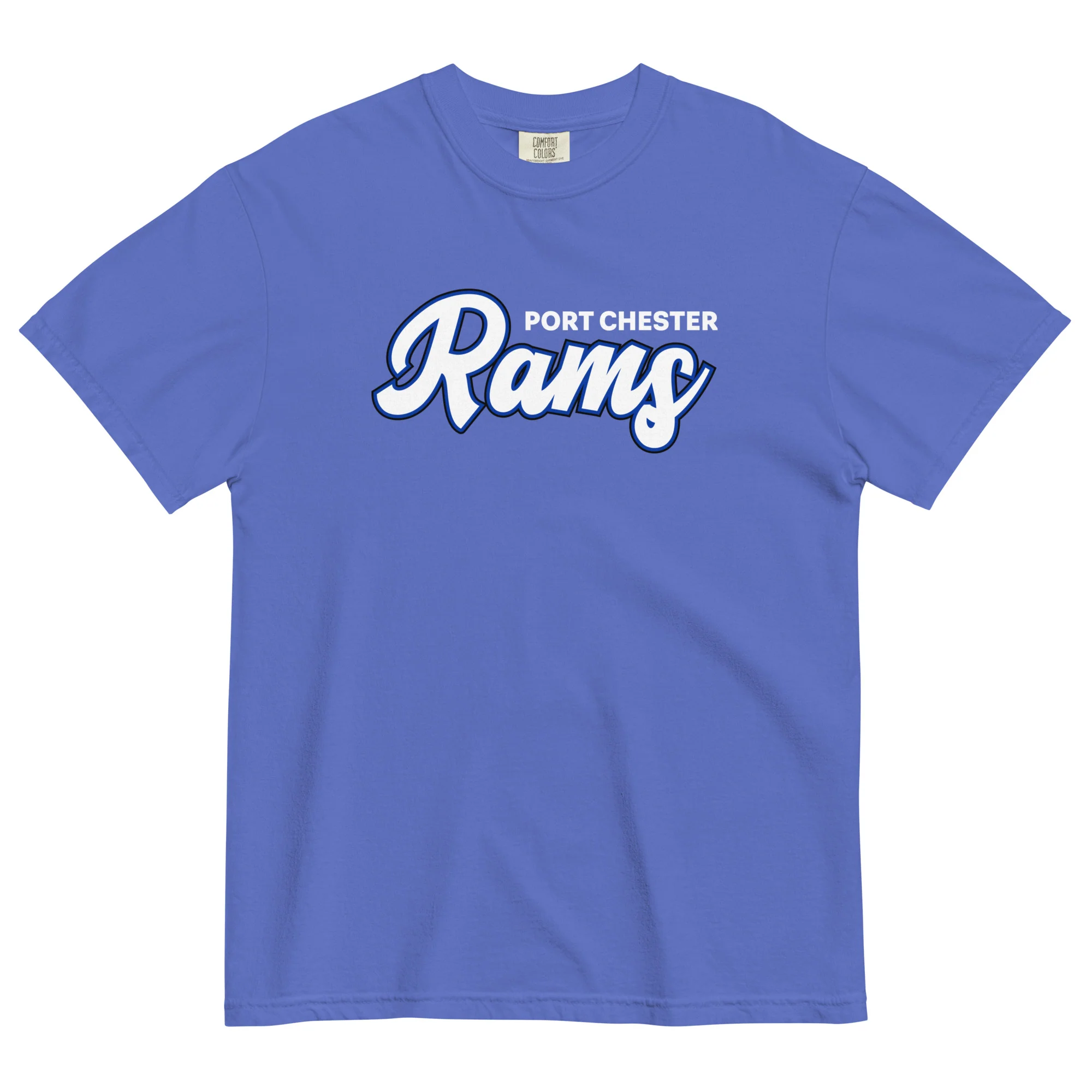 Port Chester Script Unisex Garment-Dyed T-Shirt - Image 4