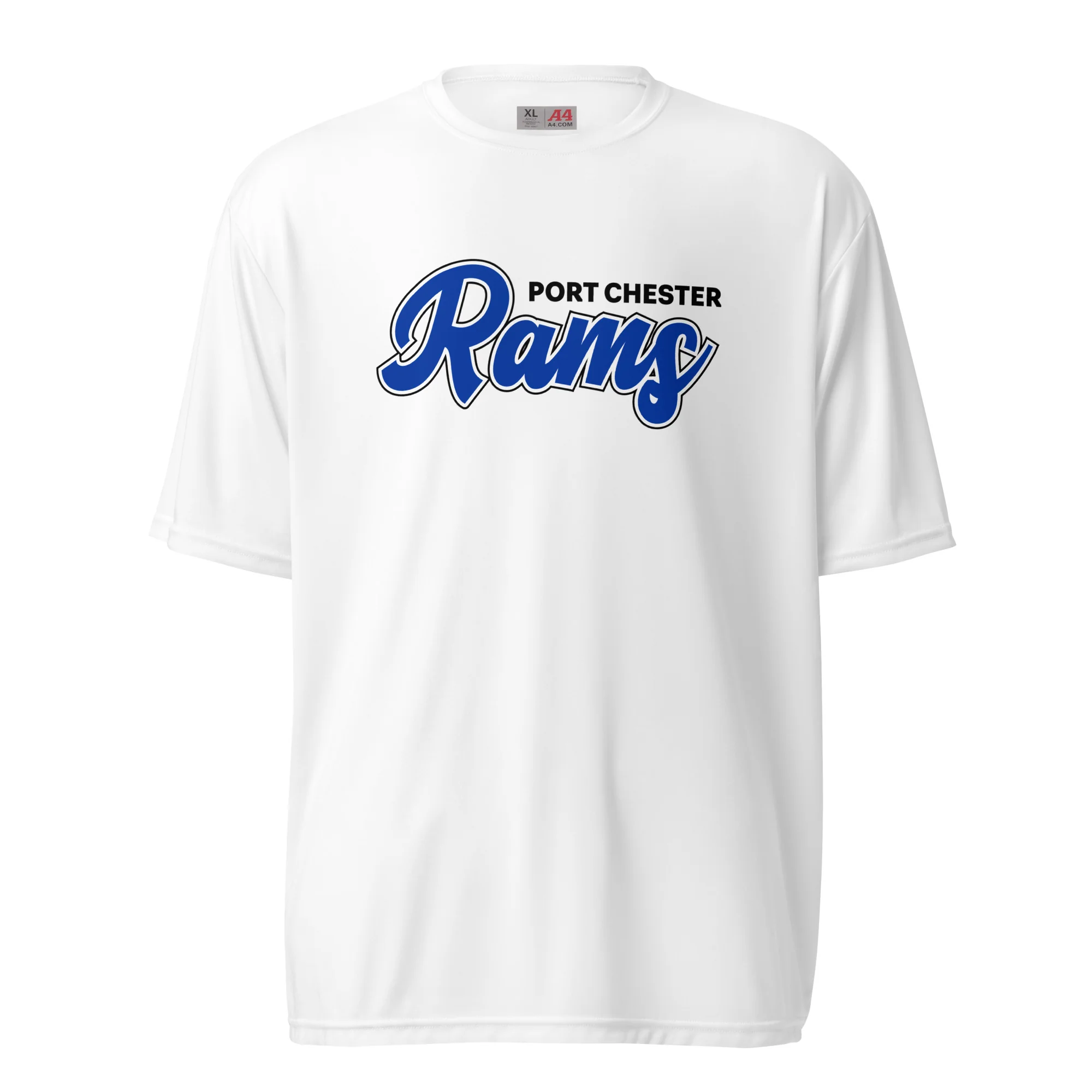 Port Chester Script Unisex Performance T-Shirt - Image 4