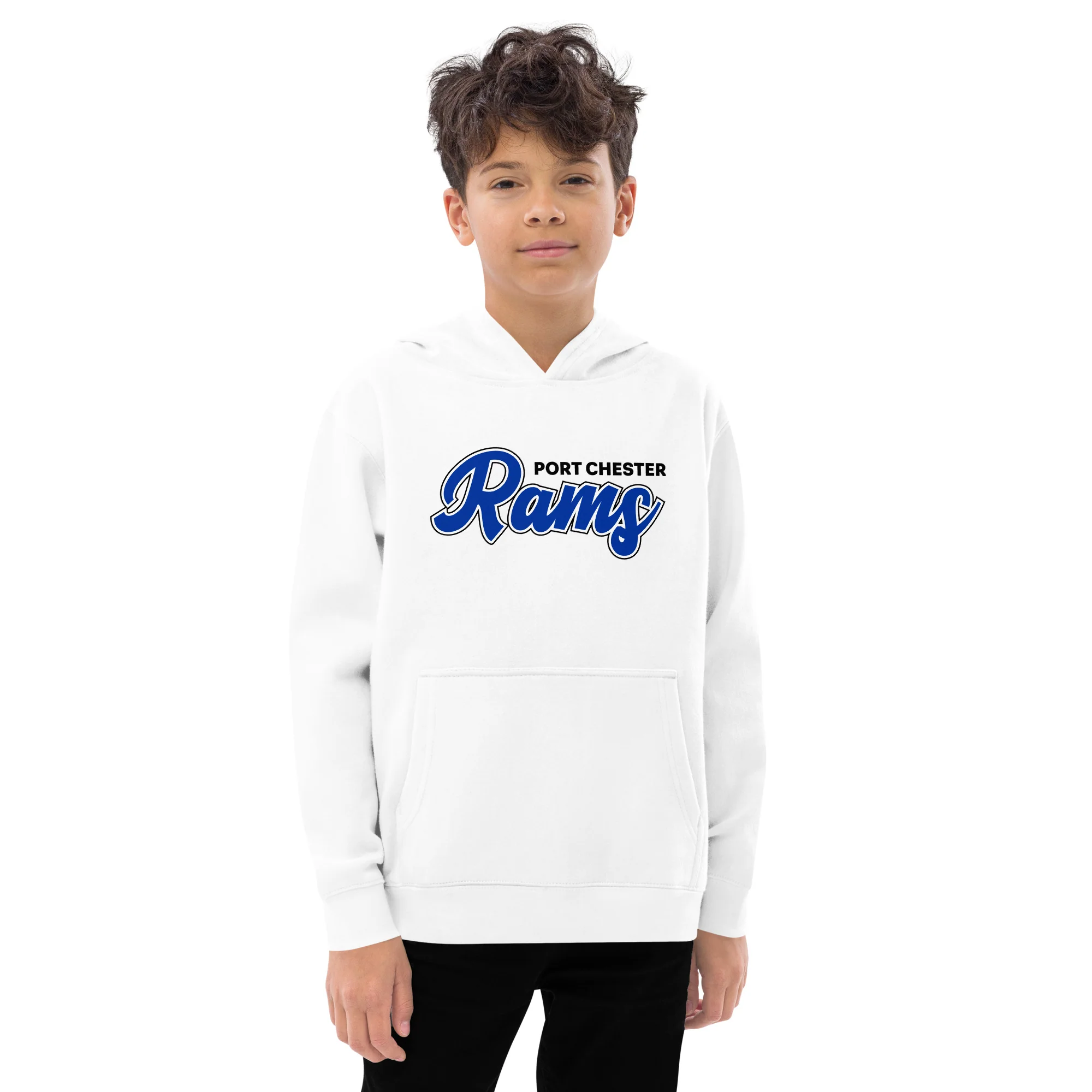 Port Chester Script Youth Fleece Hoodie - Image 3