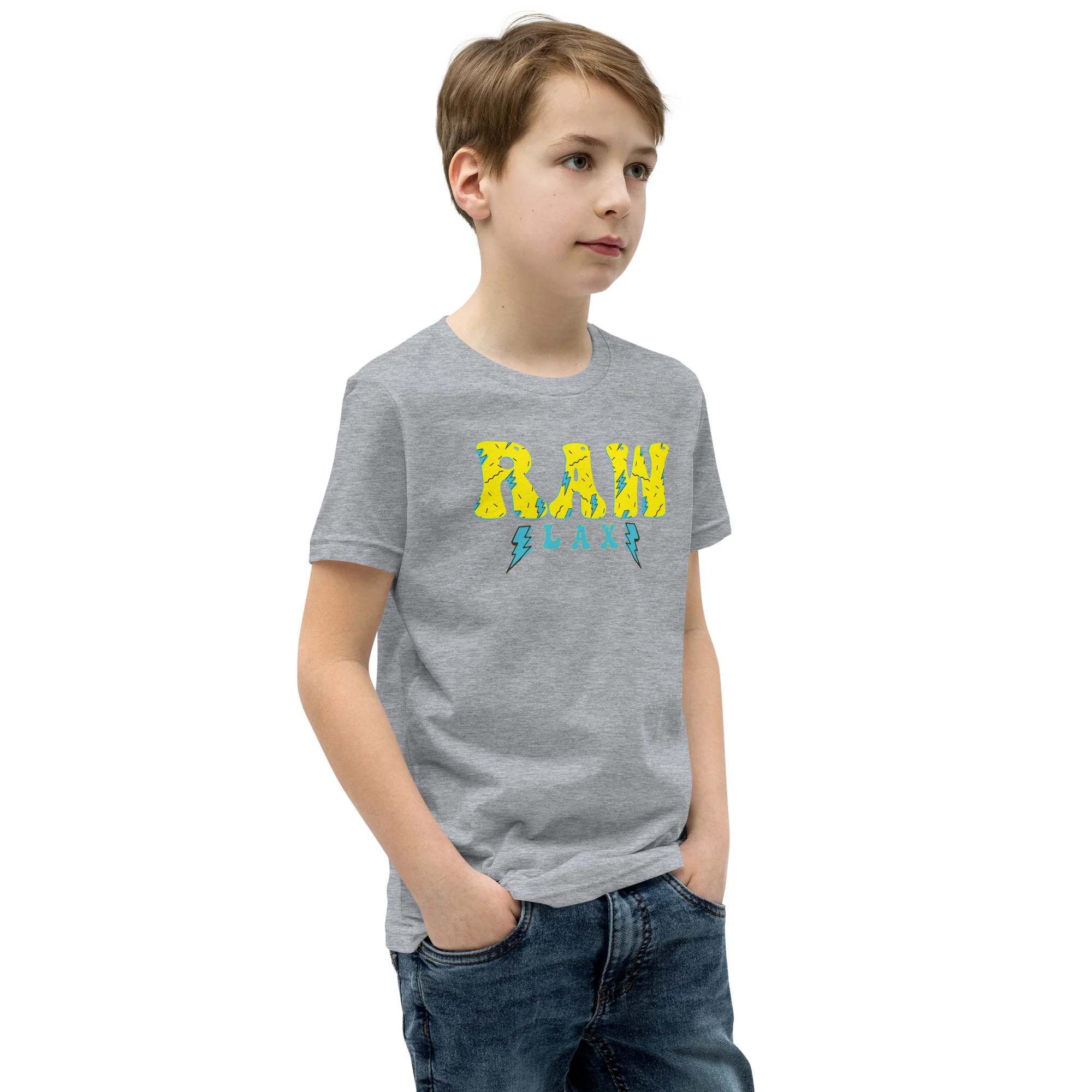 Raw Lax Youth Short Sleeve T-Shirt - Image 5