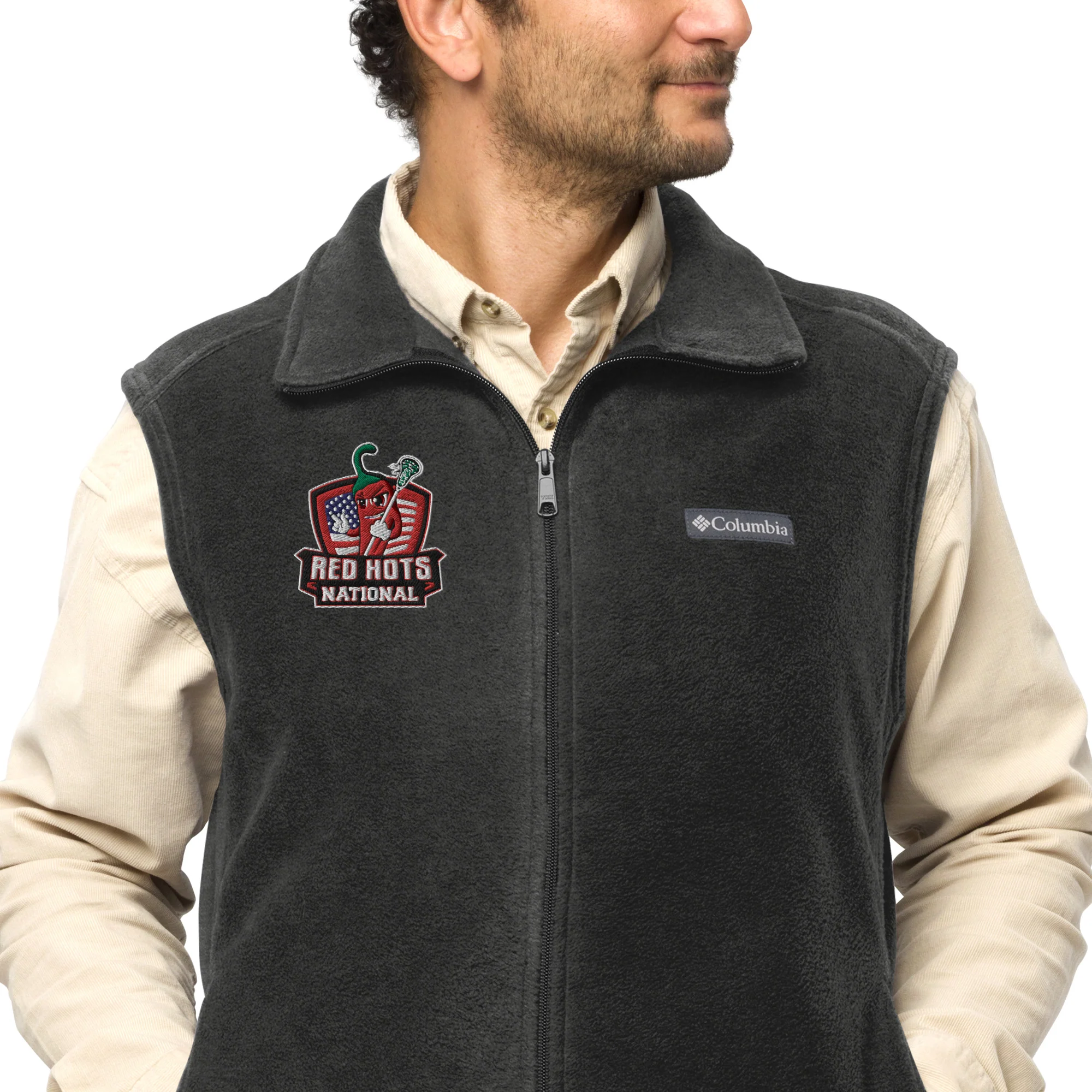 Red Hots Men’s Columbia fleece vest - Image 5
