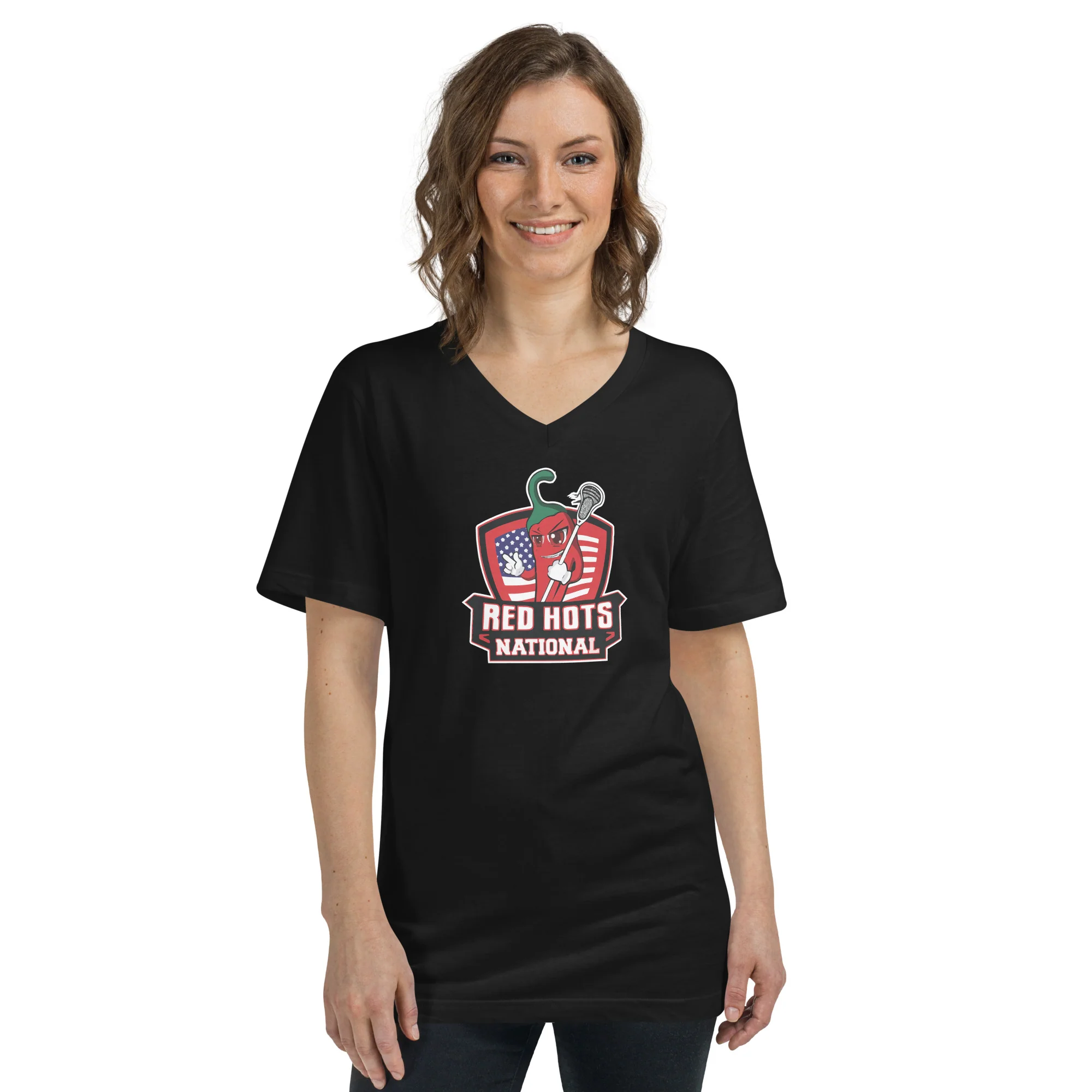 Red Hots Unisex V-Neck T-Shirt - Image 2
