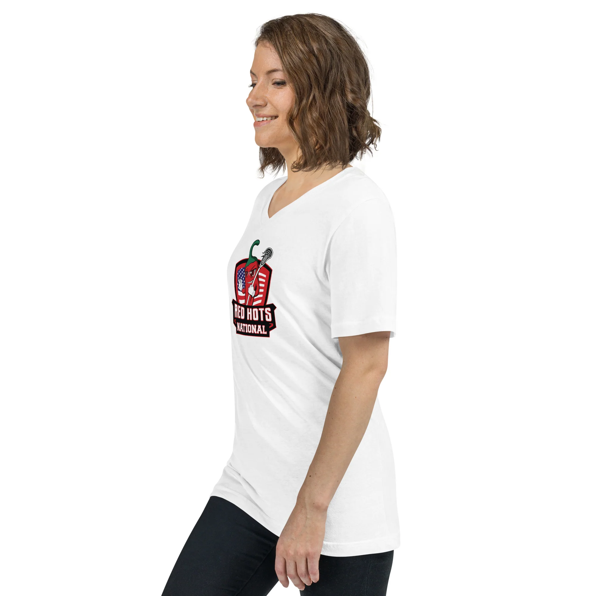 Red Hots Unisex V-Neck T-Shirt - Image 5
