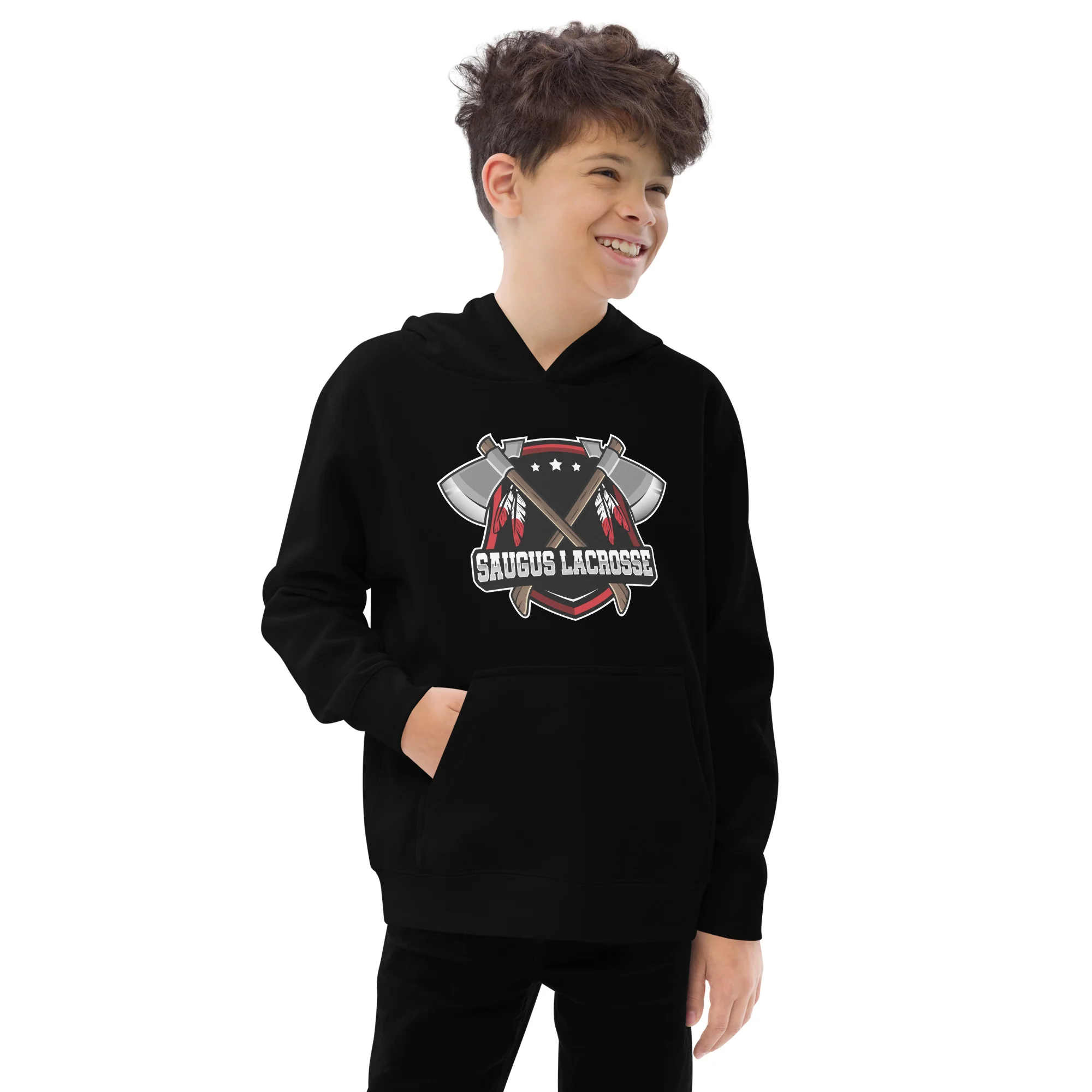 Saugus Youth Fleece Hoodie - Image 3