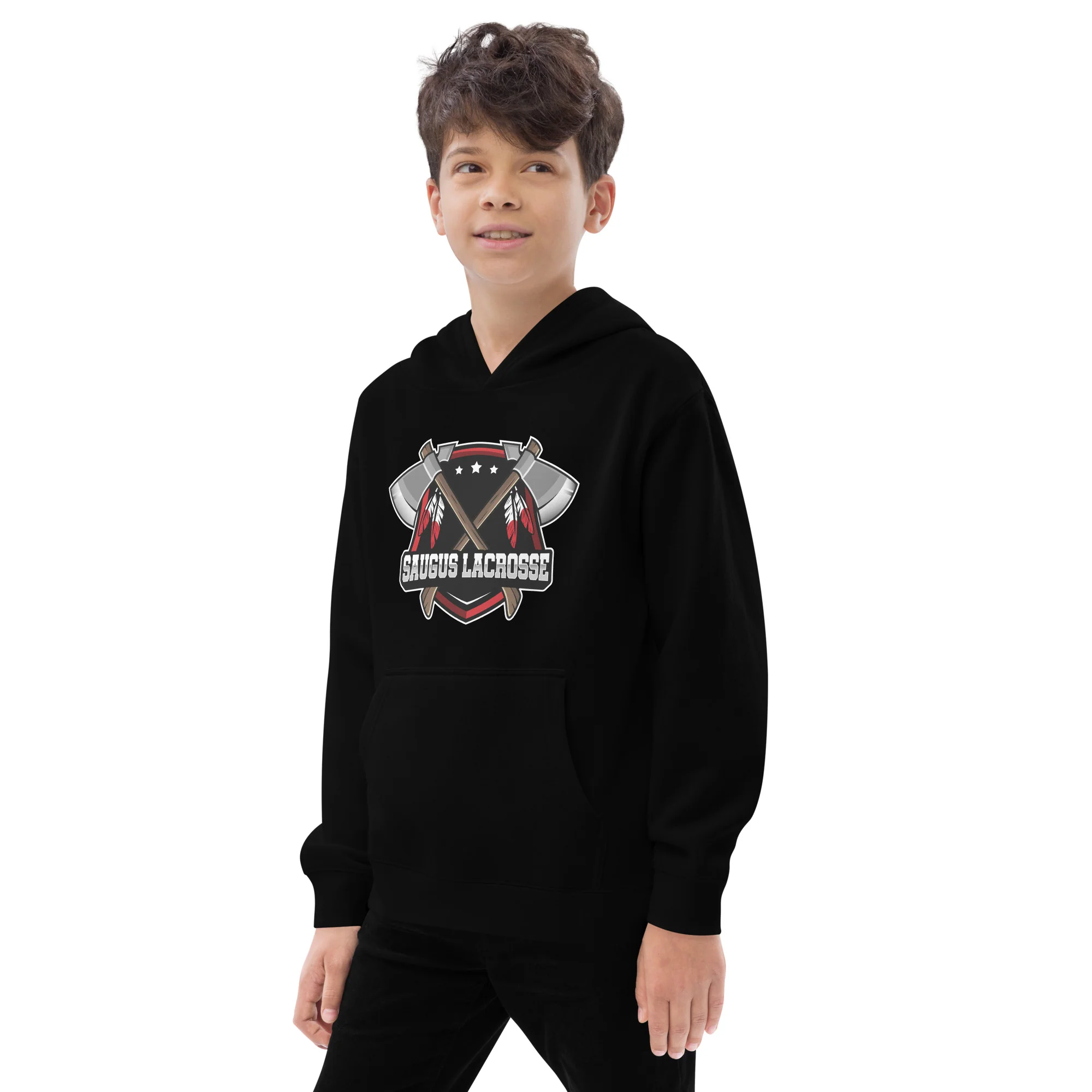 Saugus Youth Fleece Hoodie - Image 4