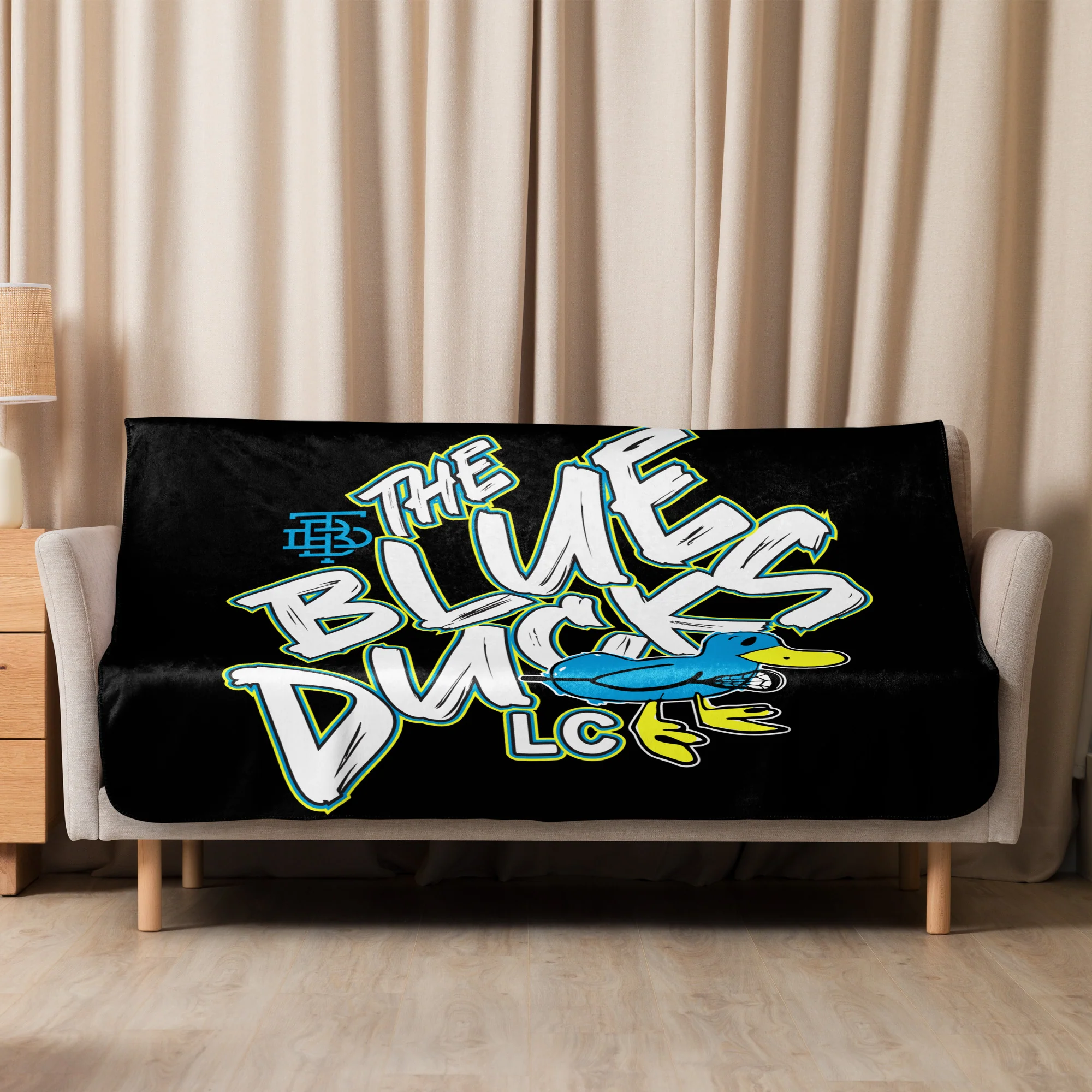 The Blue Ducks - Black - Sherpa blanket
