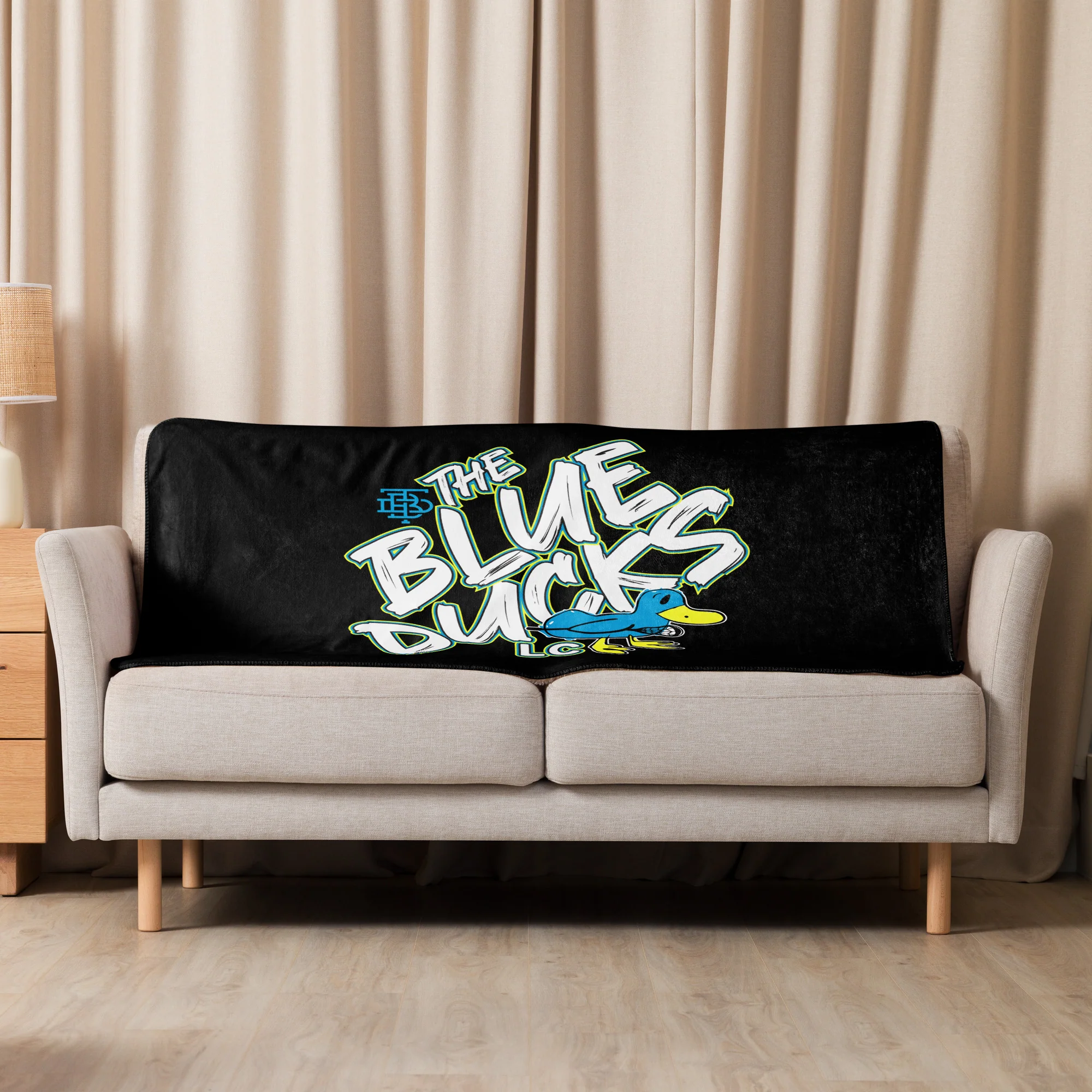 The Blue Ducks - Black - Sherpa blanket - Image 3