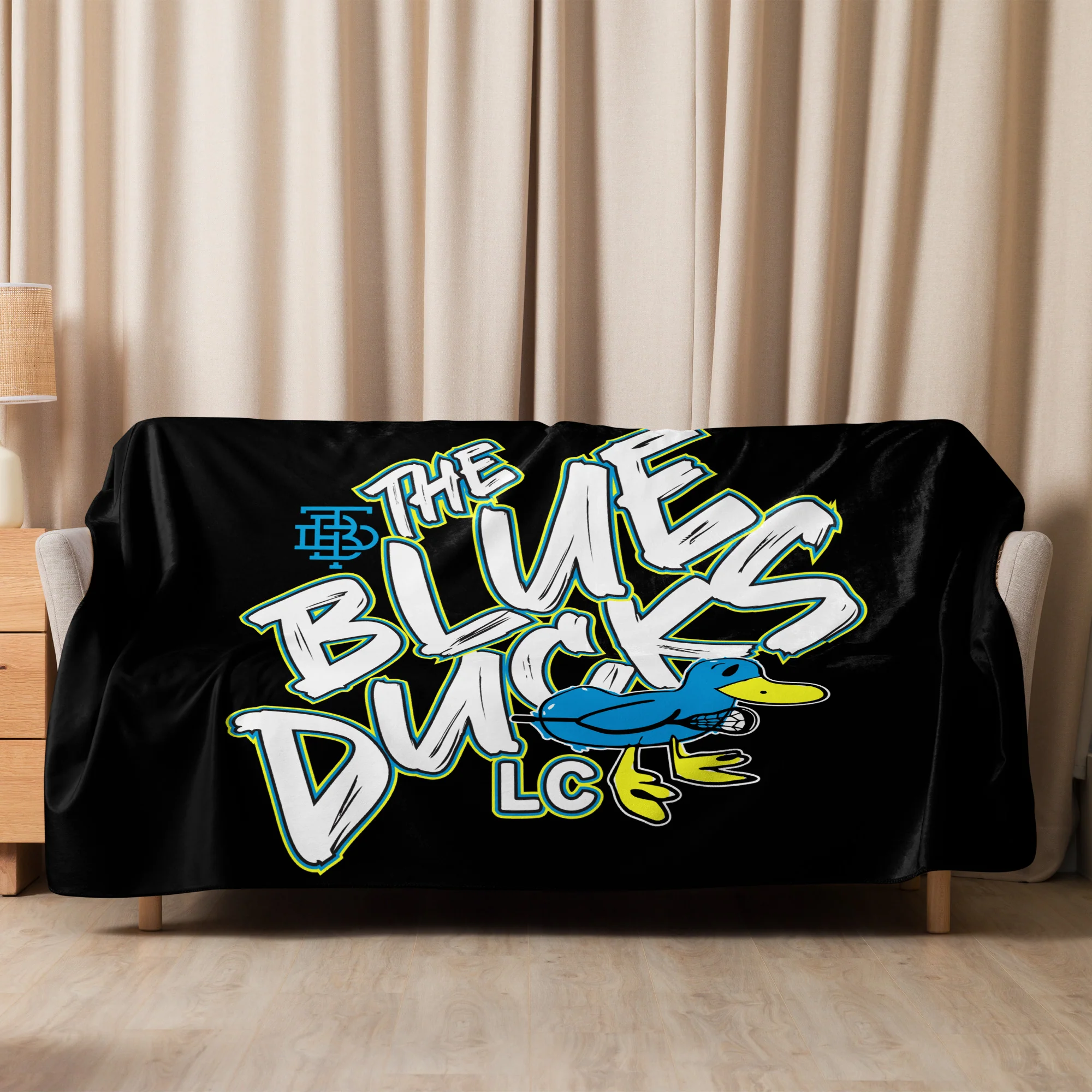 The Blue Ducks - Black - Sherpa blanket - Image 4