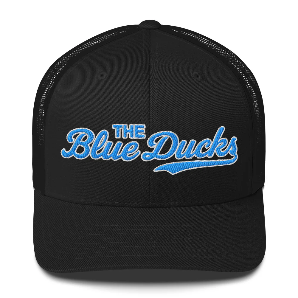 The Blue Ducks Script Trucker Hat