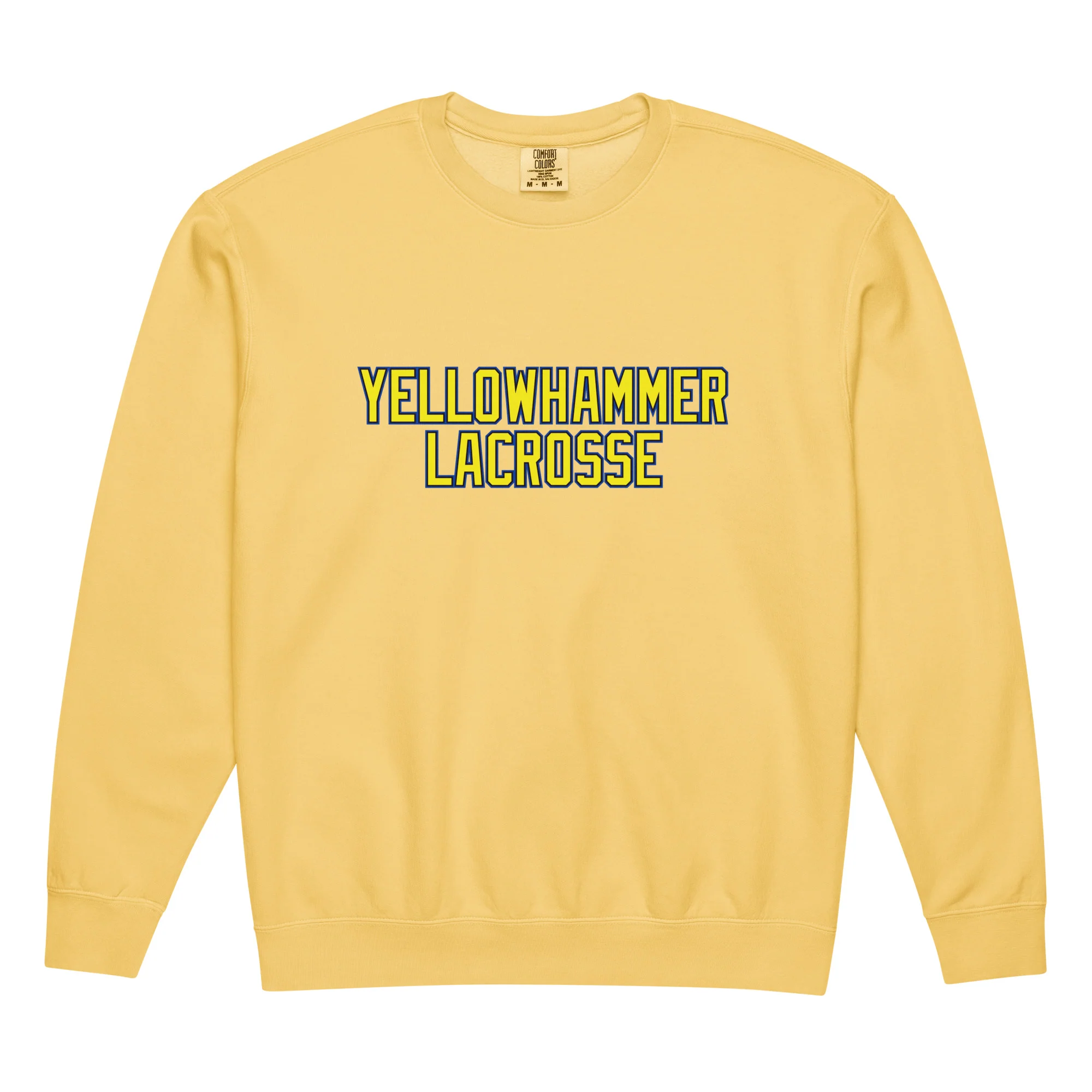 Yellowhammer Block Unisex Garment-Dyed Lightweight Fleece Crewneck Sweatshirt - Image 3