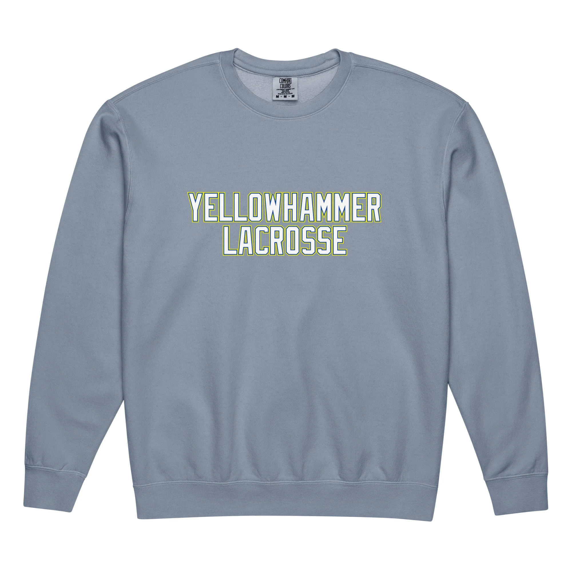 Yellowhammer Block Unisex Garment-Dyed Lightweight Fleece Crewneck Sweatshirt - Image 4