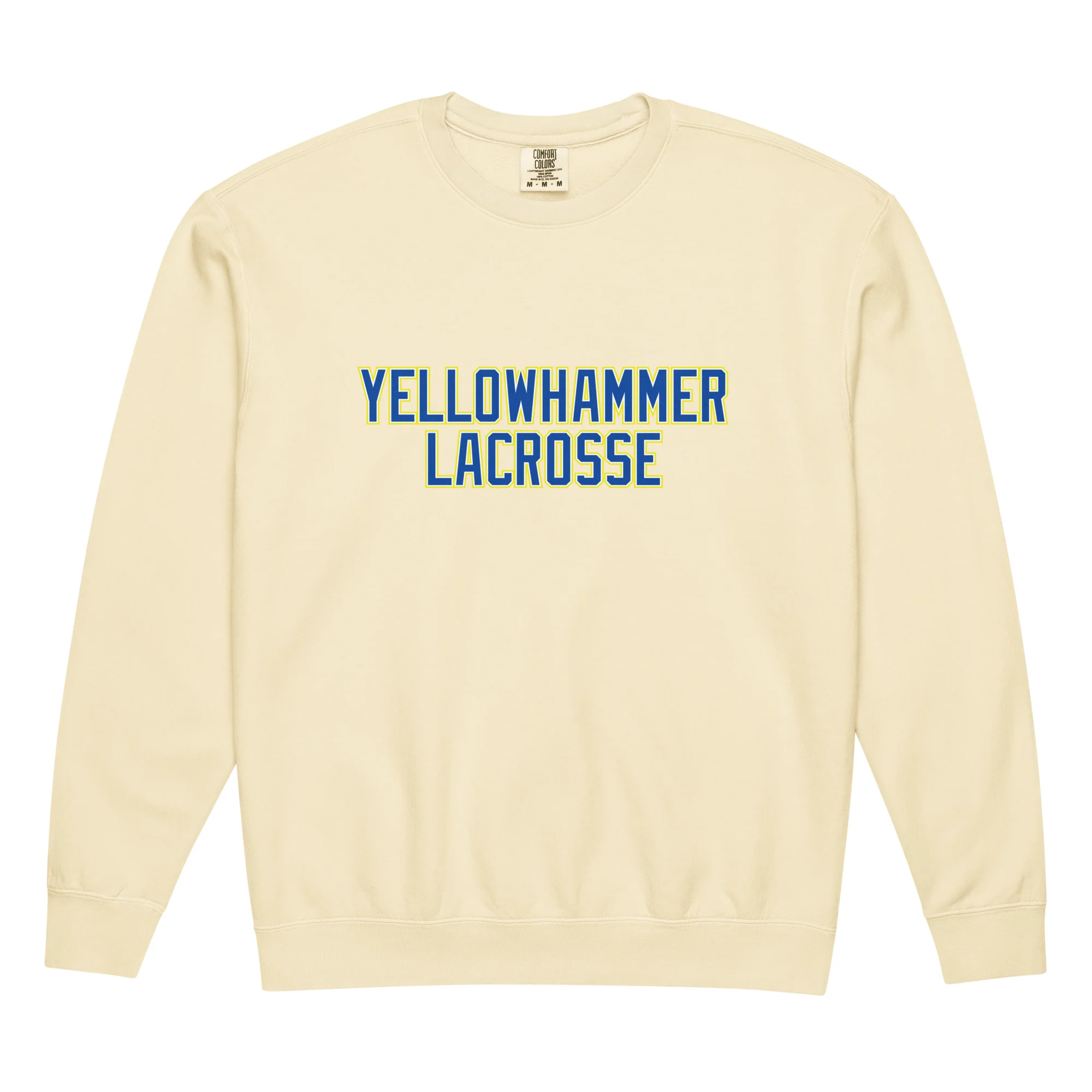 Yellowhammer Block Unisex Garment-Dyed Lightweight Fleece Crewneck Sweatshirt - Image 5