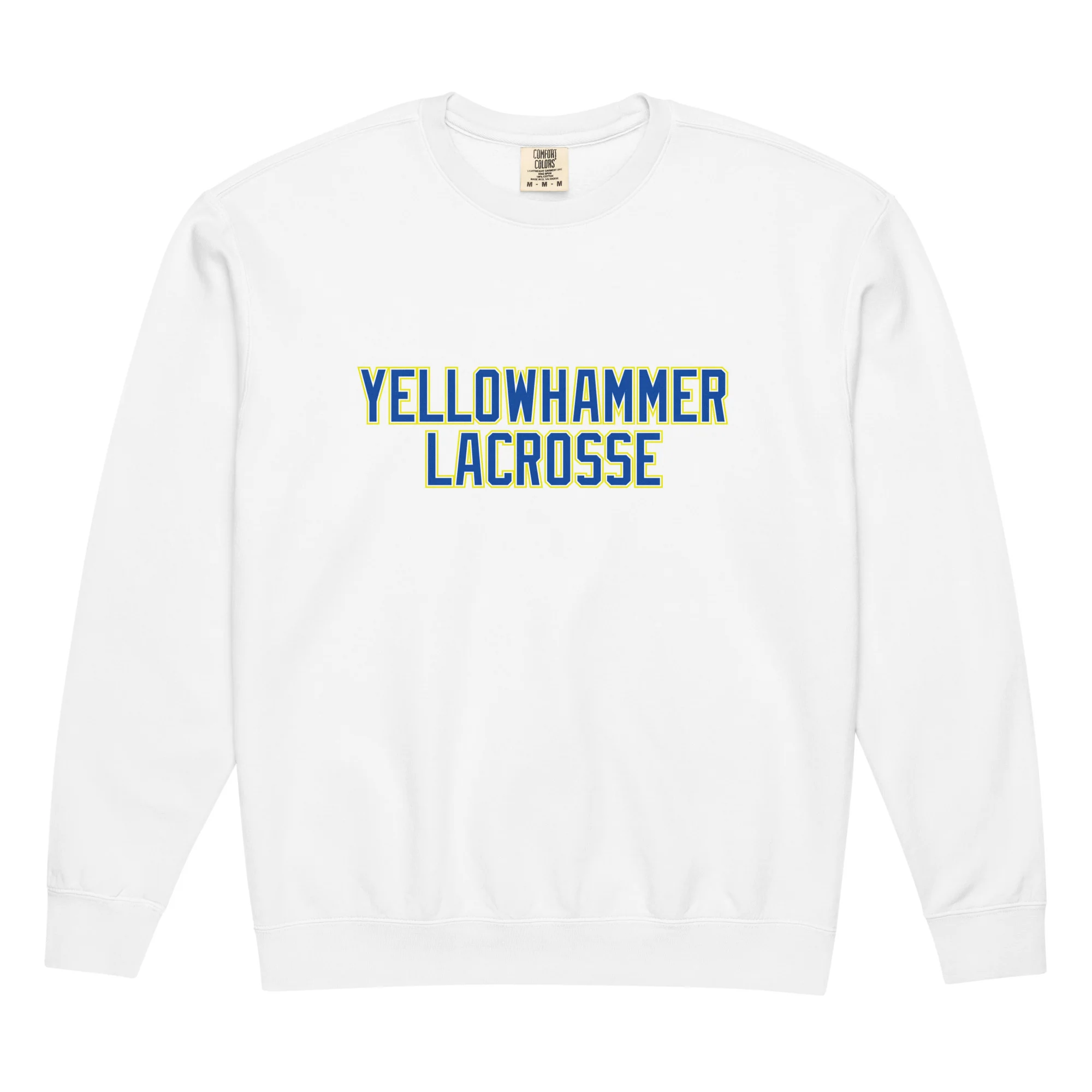 Yellowhammer Block Unisex Garment-Dyed Lightweight Fleece Crewneck Sweatshirt - Image 6