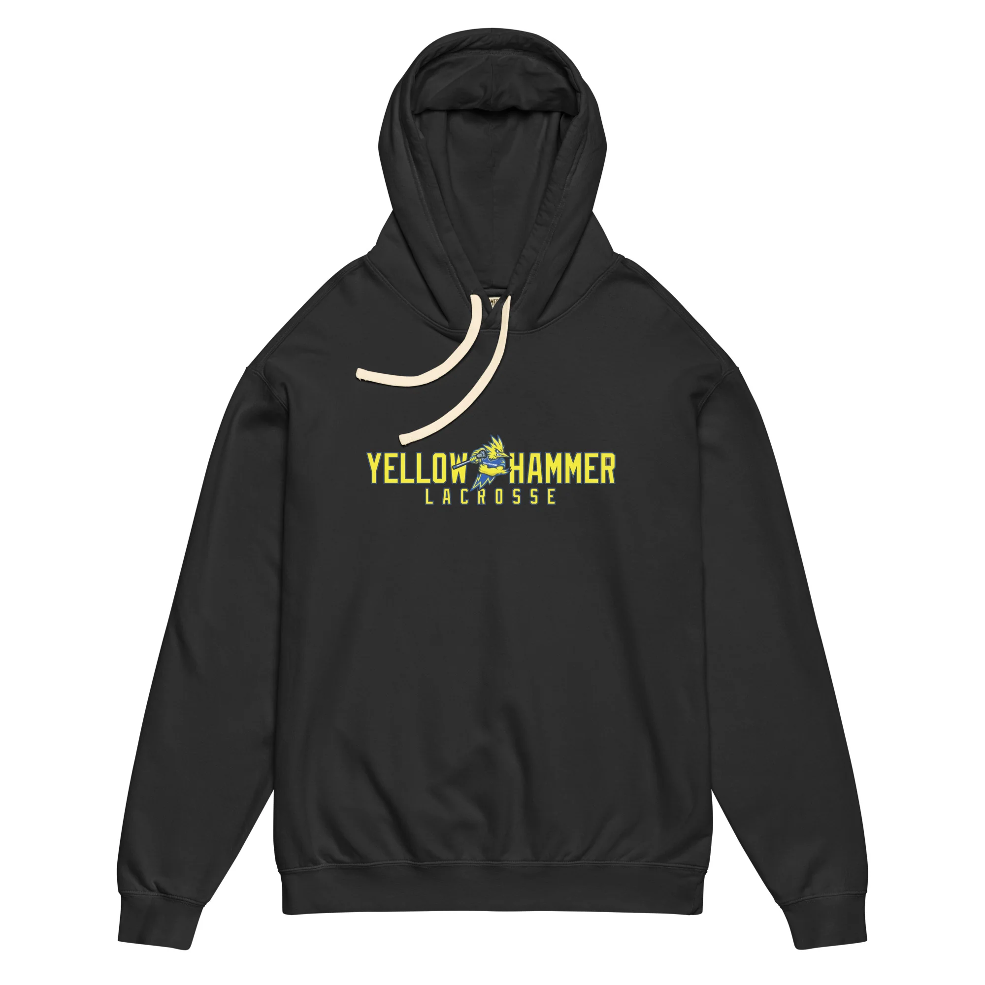 Yellowhammer Block Unisex Garment-Dyed Lightweight Fleece Hooded Sweatshirt