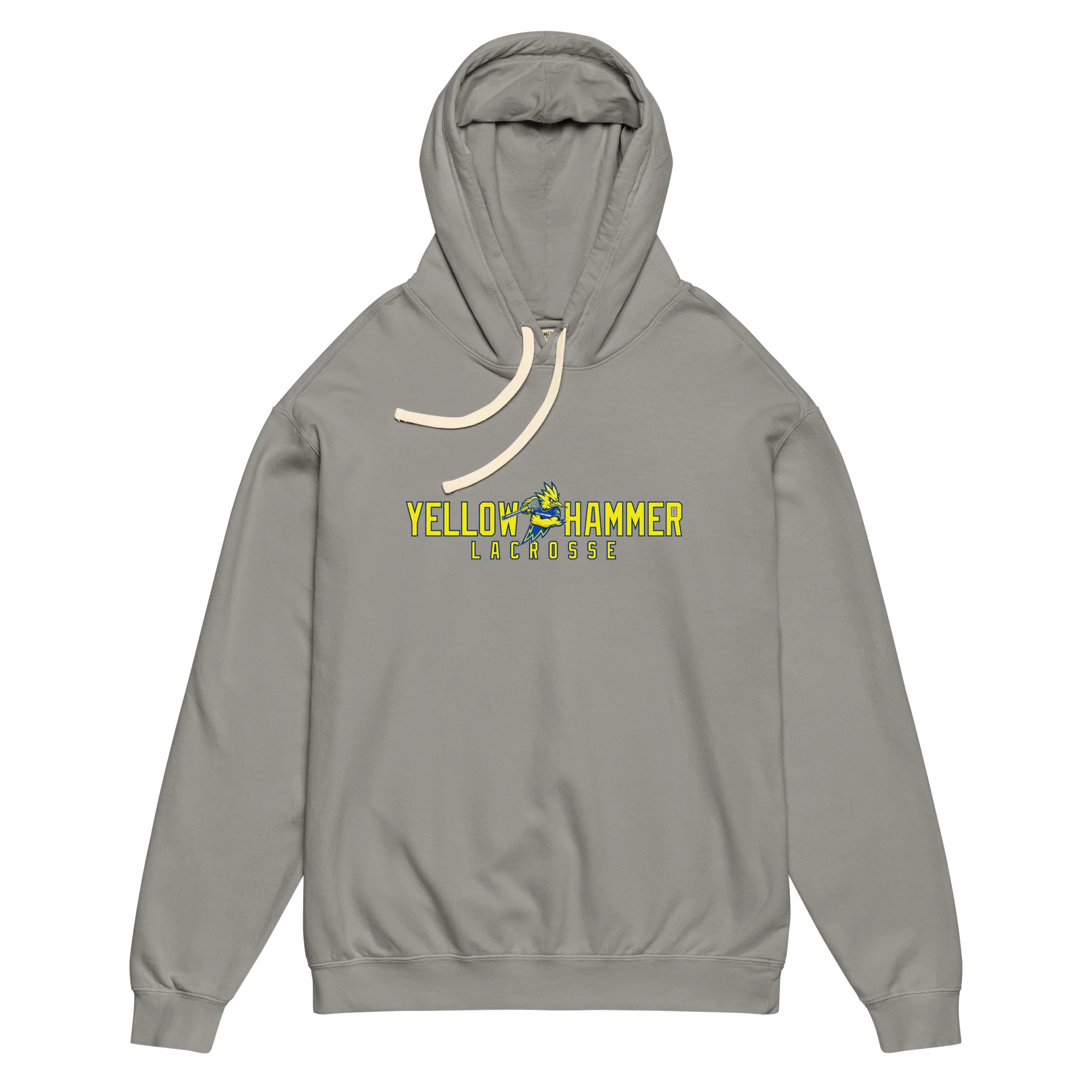 Yellowhammer Block Unisex Garment-Dyed Lightweight Fleece Hooded Sweatshirt - Image 2