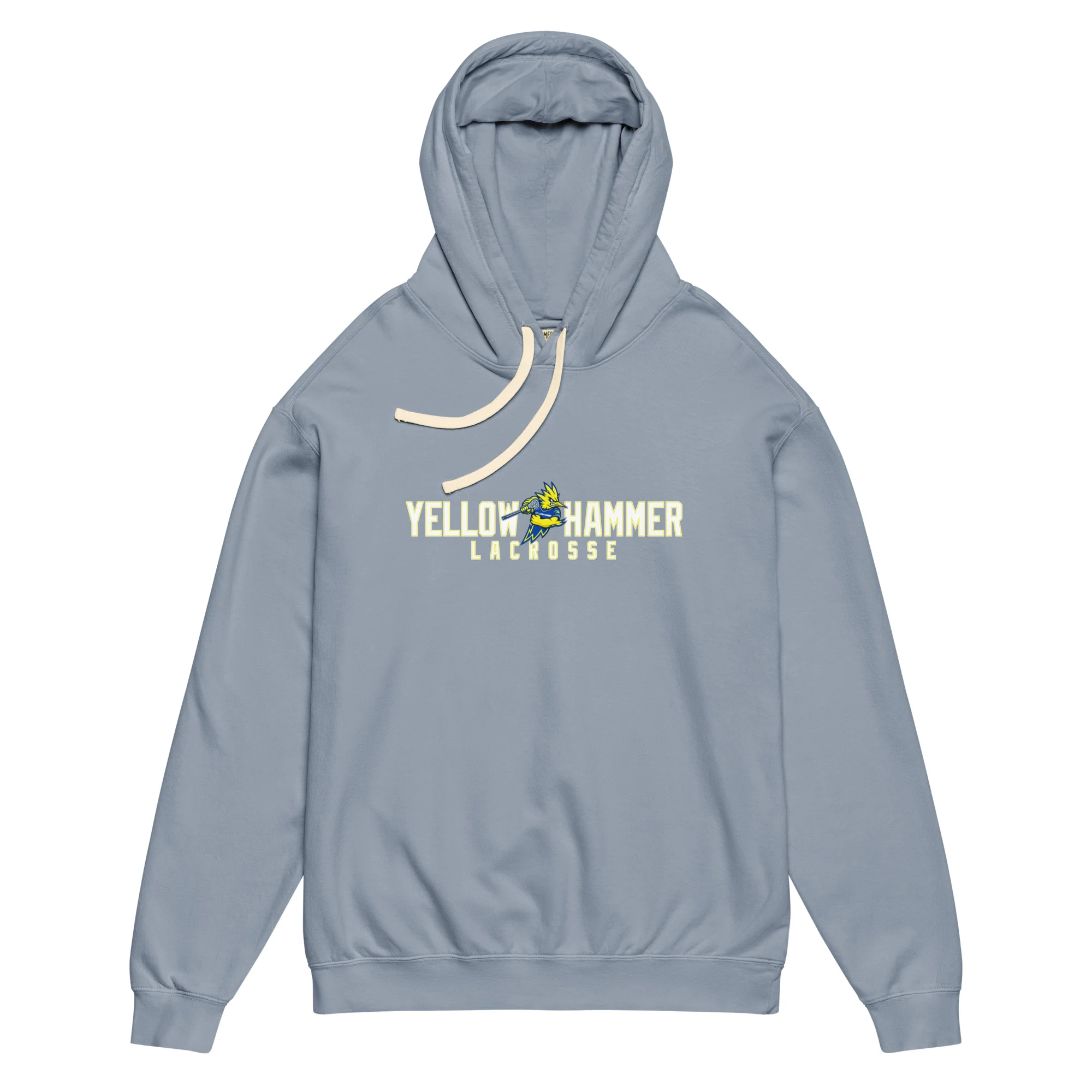 Yellowhammer Block Unisex Garment-Dyed Lightweight Fleece Hooded Sweatshirt - Image 3