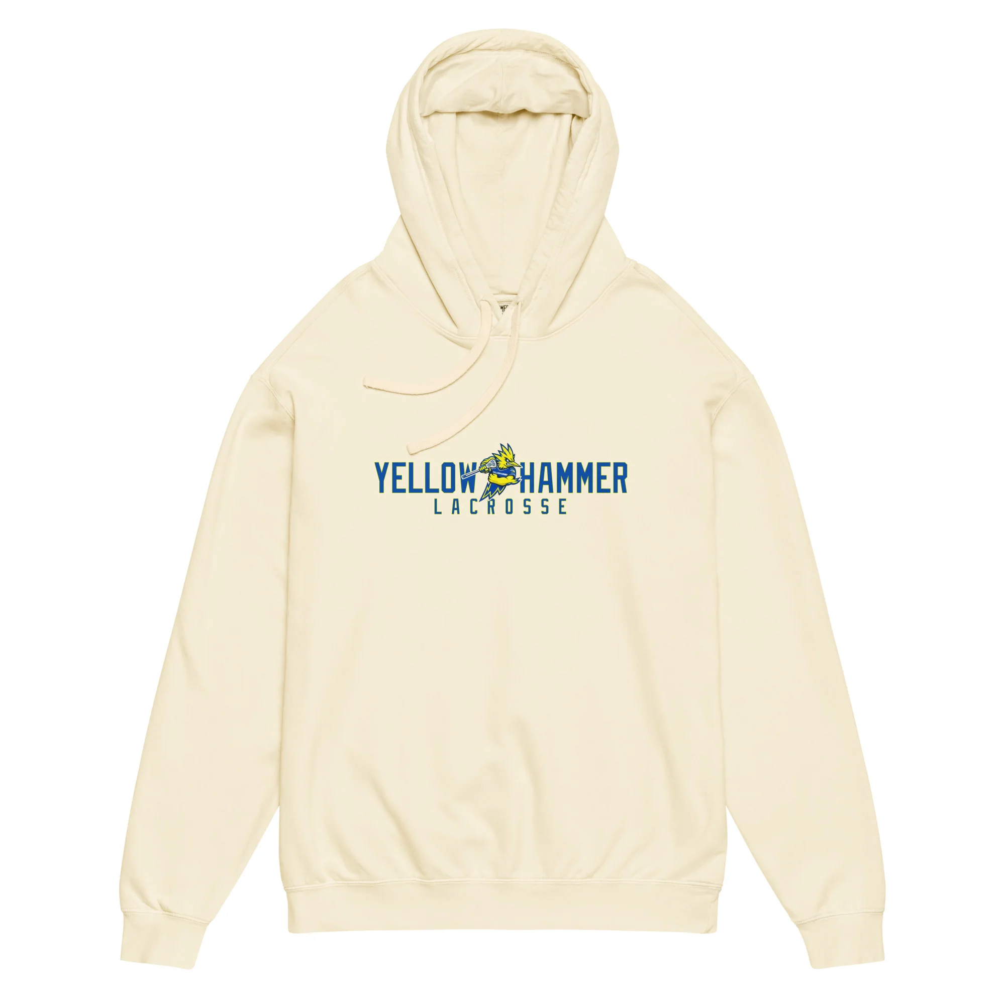 Yellowhammer Block Unisex Garment-Dyed Lightweight Fleece Hooded Sweatshirt - Image 4