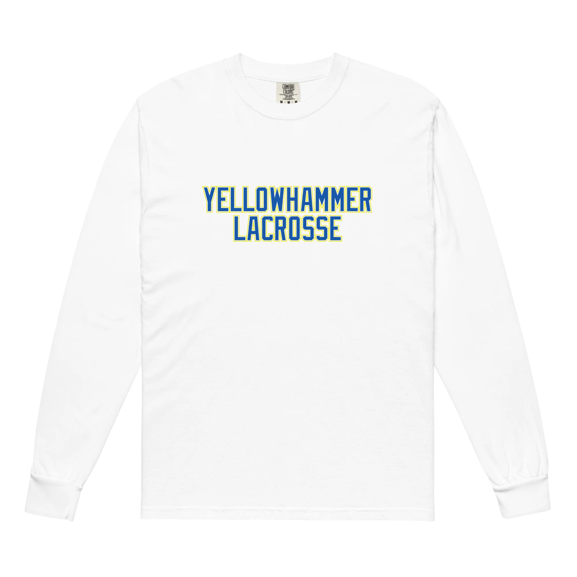 Yellowhammer Block Unisex Garment-Dyed Long Sleeve Shirt - Image 2