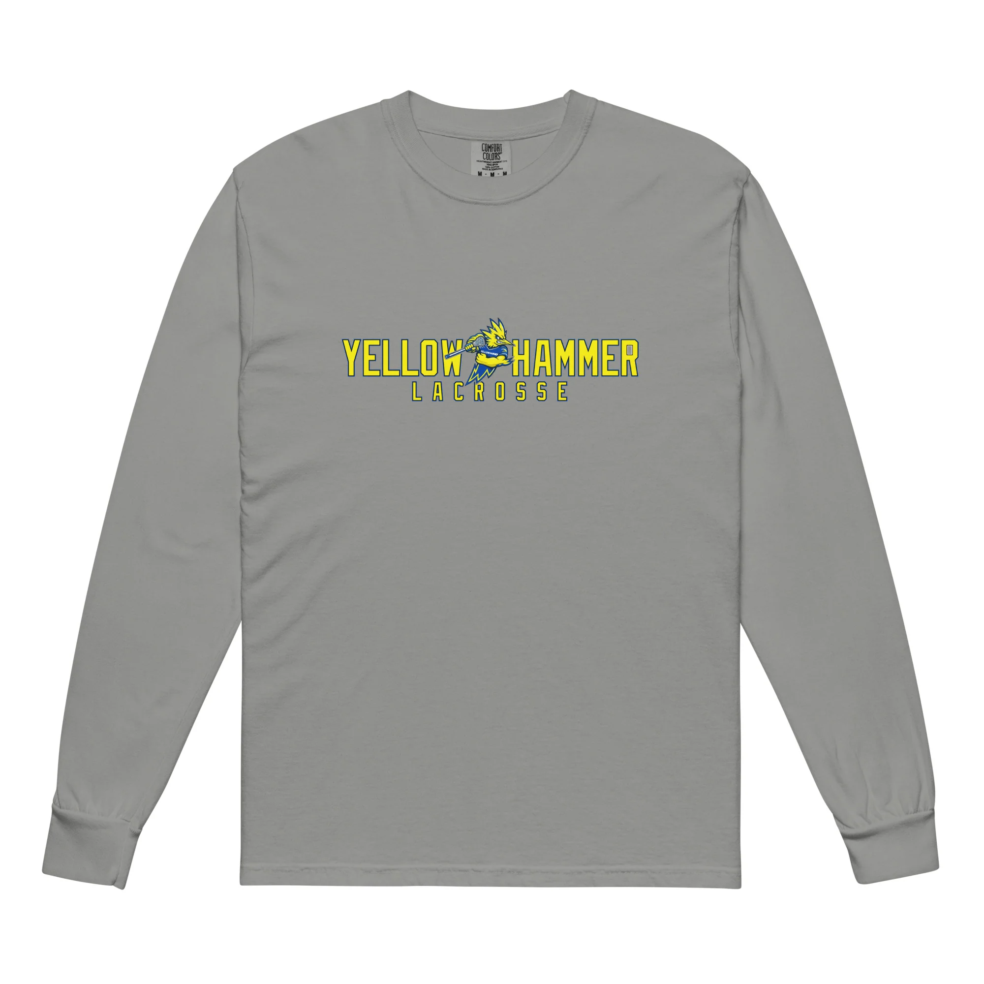 Yellowhammer Block Unisex Garment-Dyed Long Sleeve Shirt - Image 4