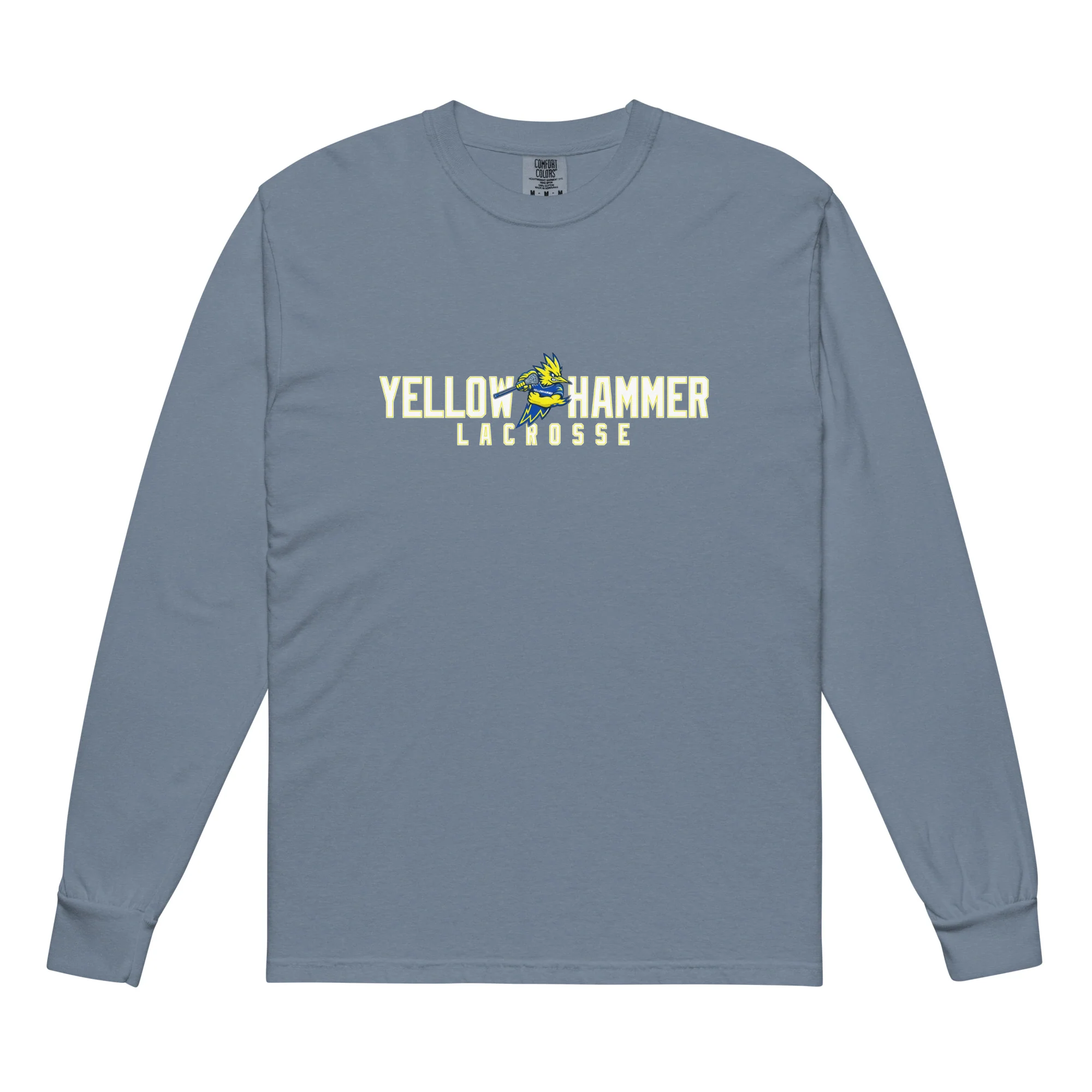 Yellowhammer Block Unisex Garment-Dyed Long Sleeve Shirt - Image 5