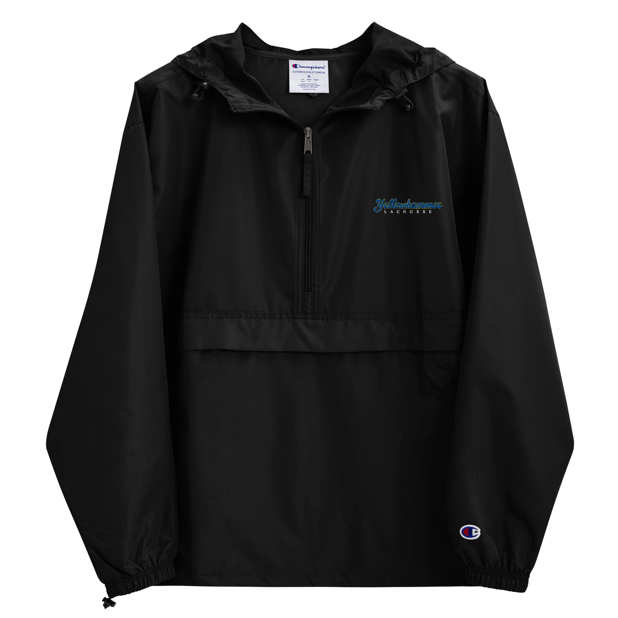 Yellowhammer Script Embroidered Champion Packable Jacket